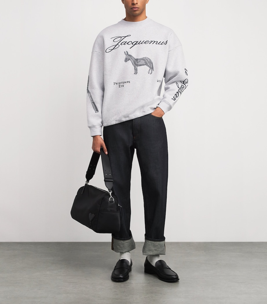 Cotton Embroidered Donkey Sweatshirt DONKEY JCQRD GRY 9DS Image 2