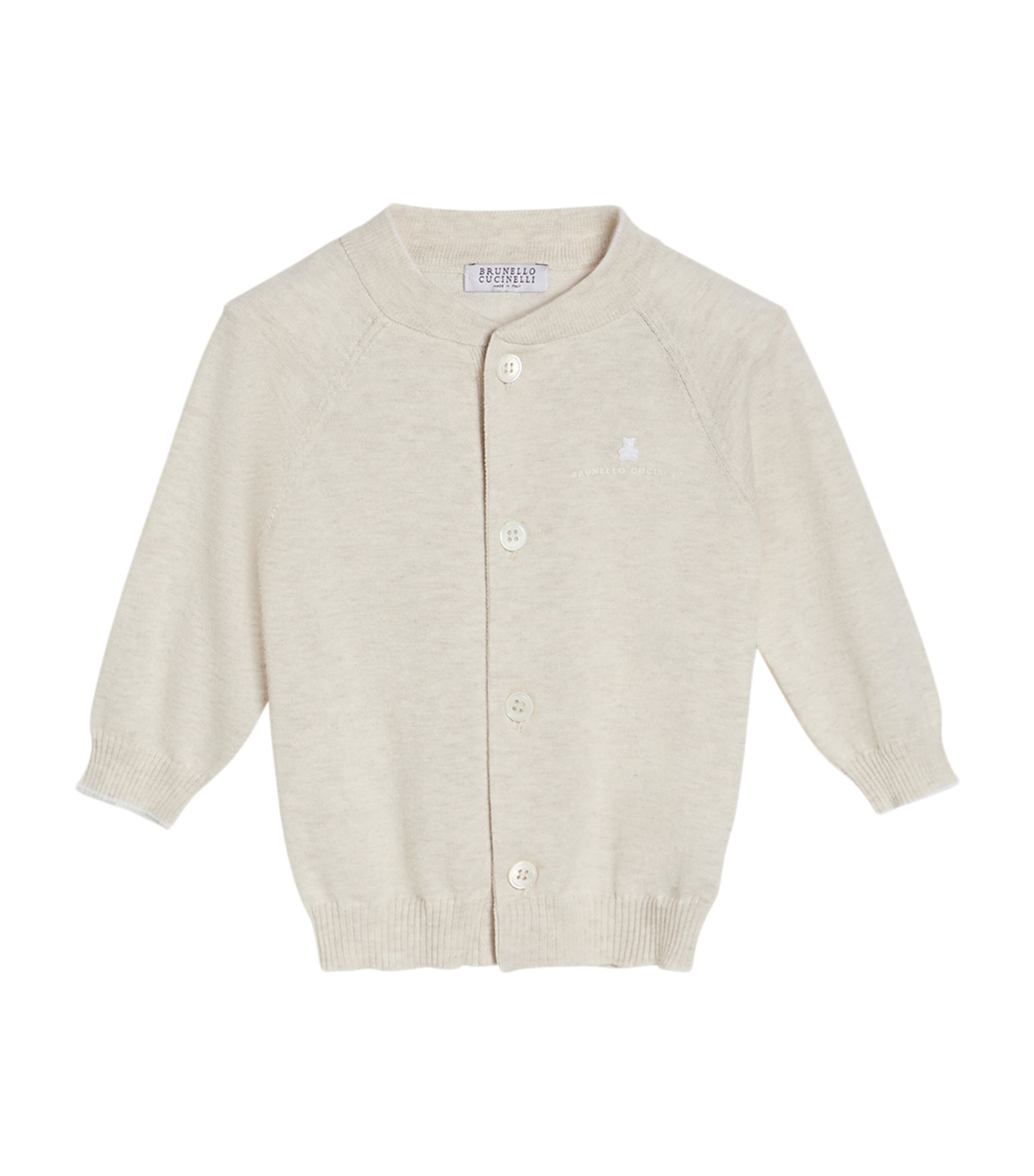 Brunello Cucinelli Kids Cotton Cardigan (3-18 Months) Image 1
