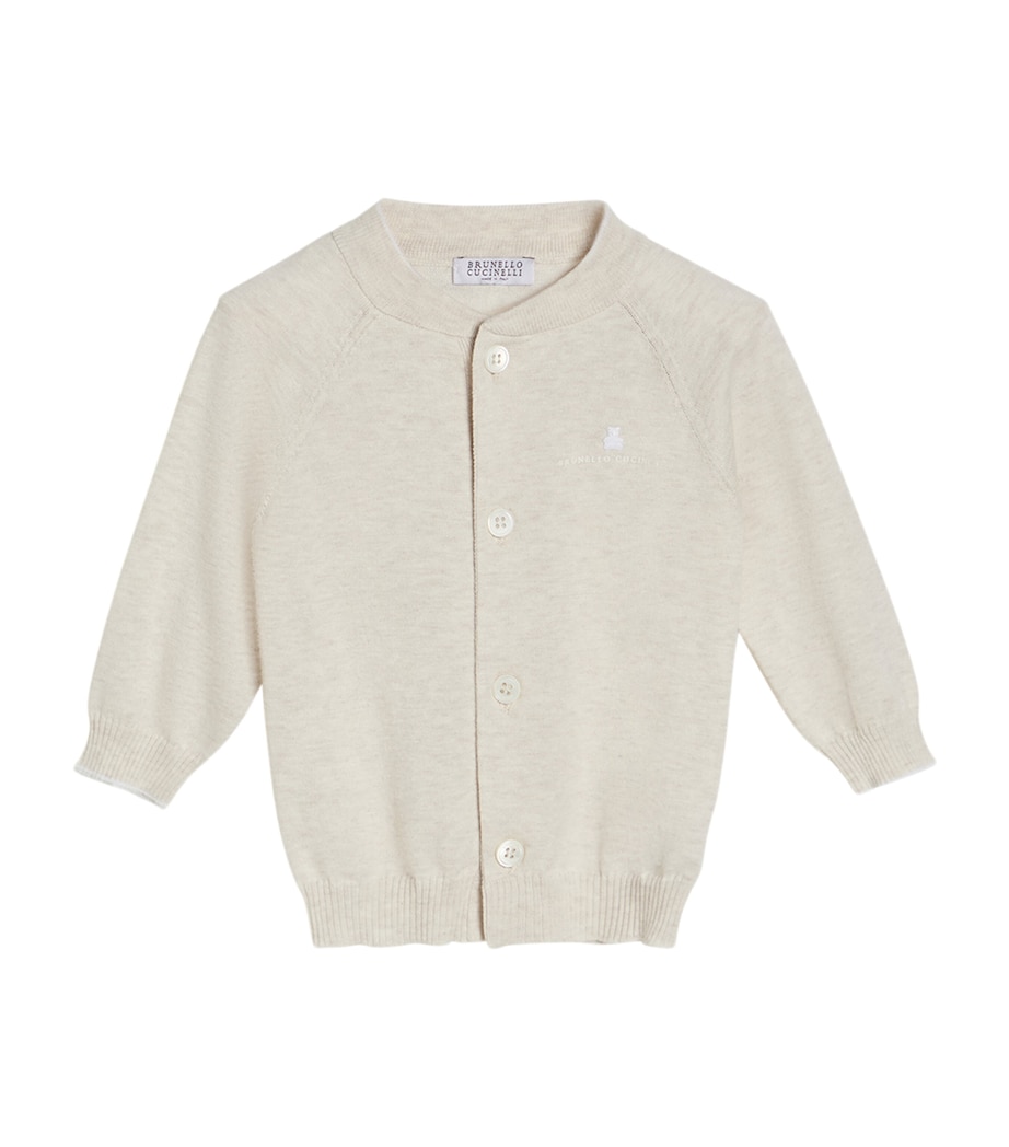 Brunello Cucinelli Kids Cotton Cardigan (3-18 Months) Image 1
