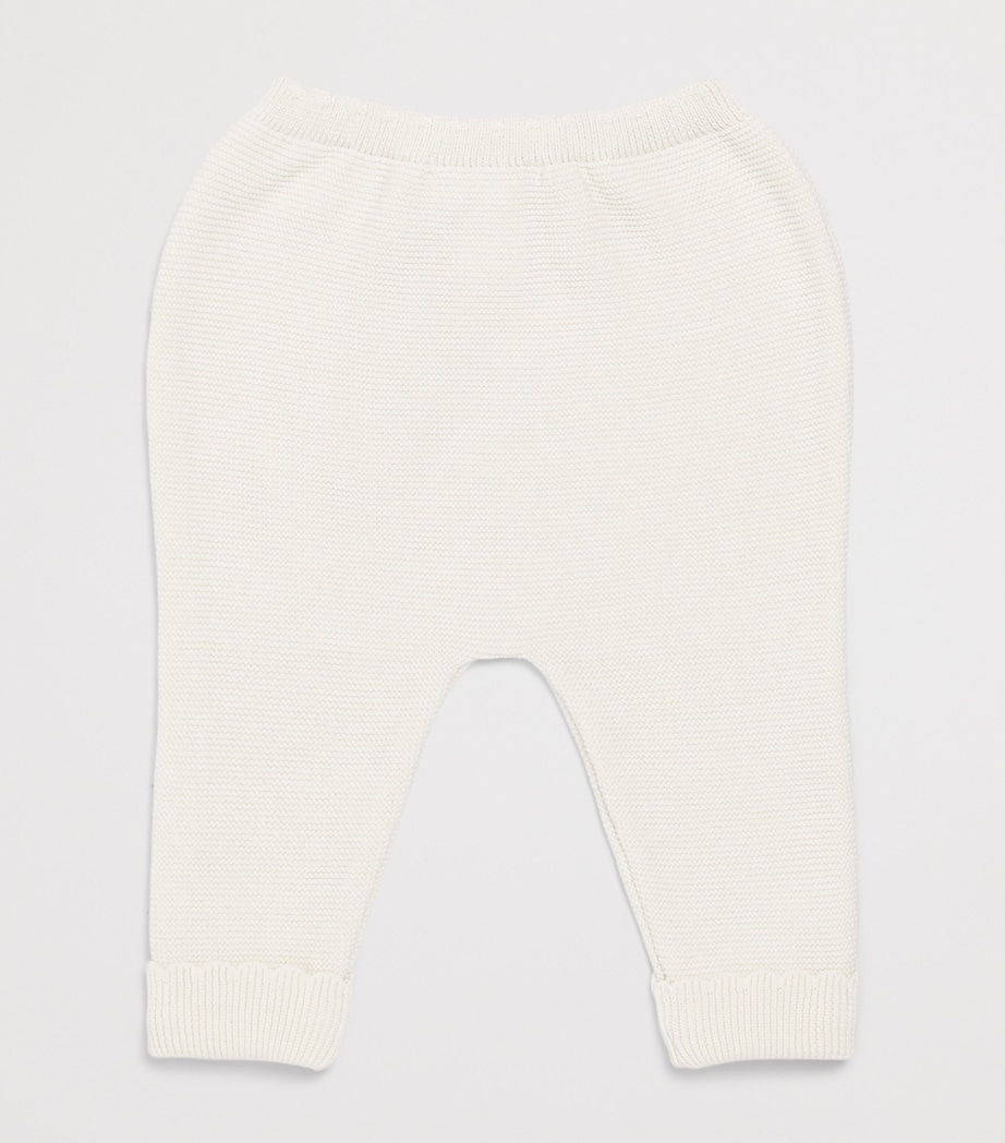 Marie-Chantal Cotton Coen Trousers (3-24 Months) Milky White Image 2