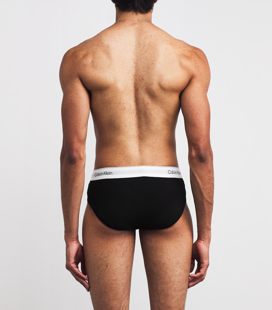 Cotton Stretch Icon Hip Briefs (Pack of 3) BLACK/BIJOU MODERN Image 3