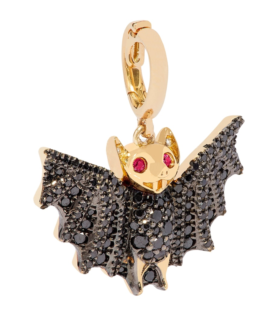Yellow Gold, Diamond and Ruby Mythology Bat Charm YELLOW GOLD Image 2