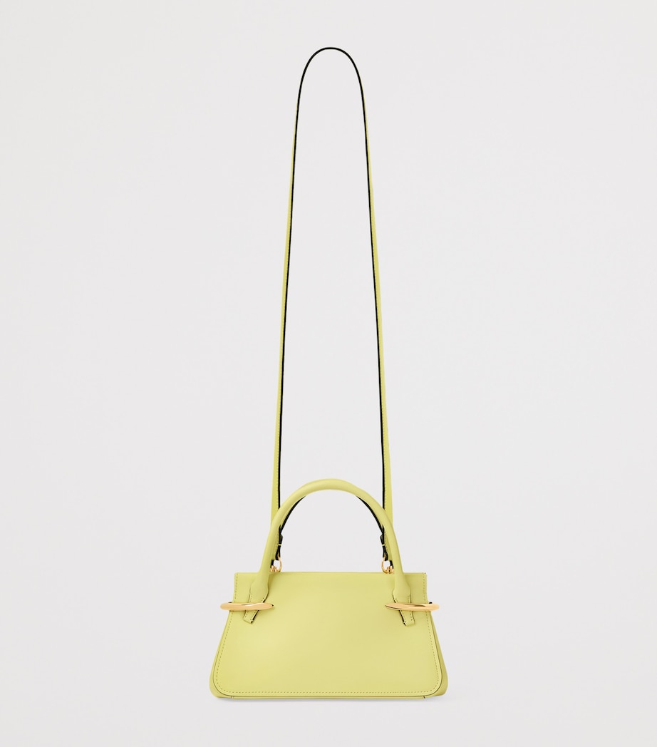 Mini Leather Pinch Top-Handle Bag ACID YELLOW Image 4