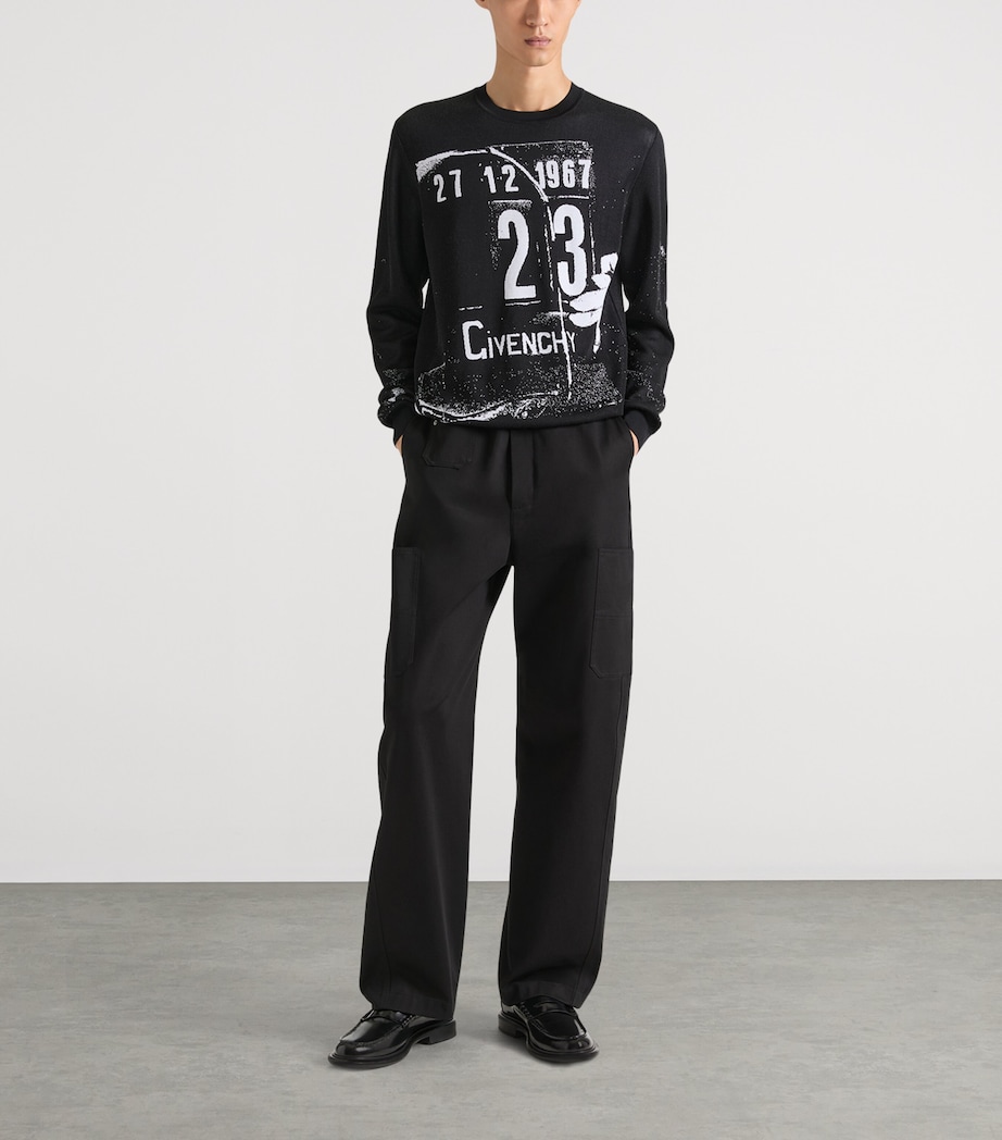 Clapperboard Jacquard Sweater BLACK Image 2