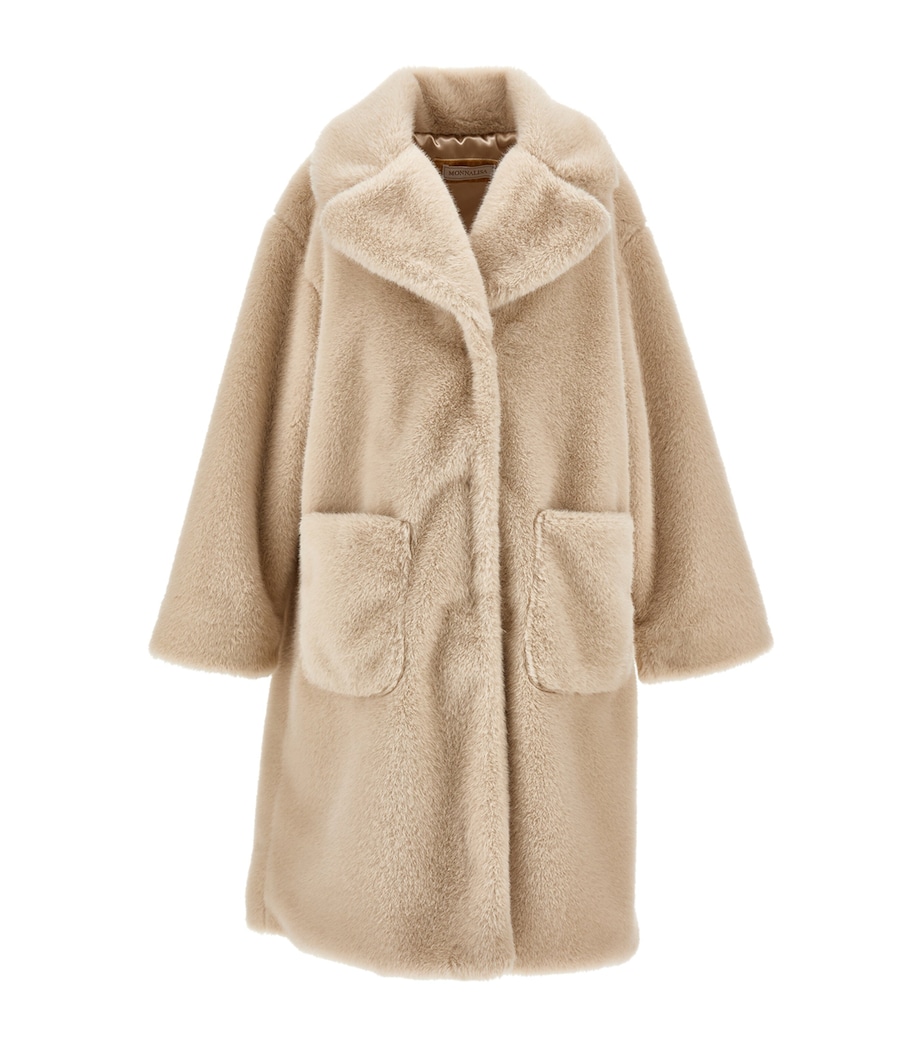 Faux Fur Teddy Coat (2-12 Years) BEIGE Image 1