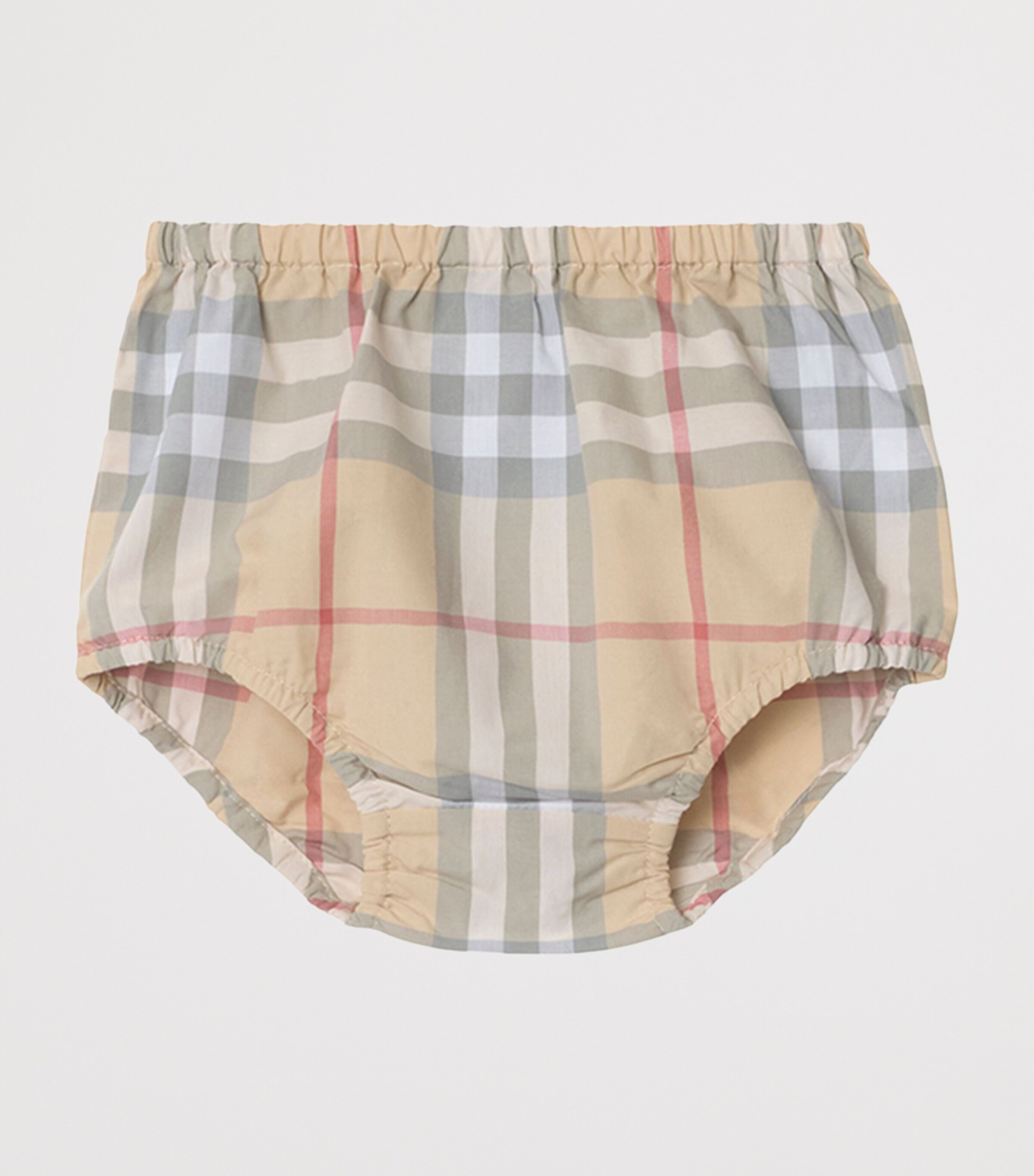 Burberry Kids Cotton Check-Trim Dress and Bloomers Set (1-18 Months) White Image 4