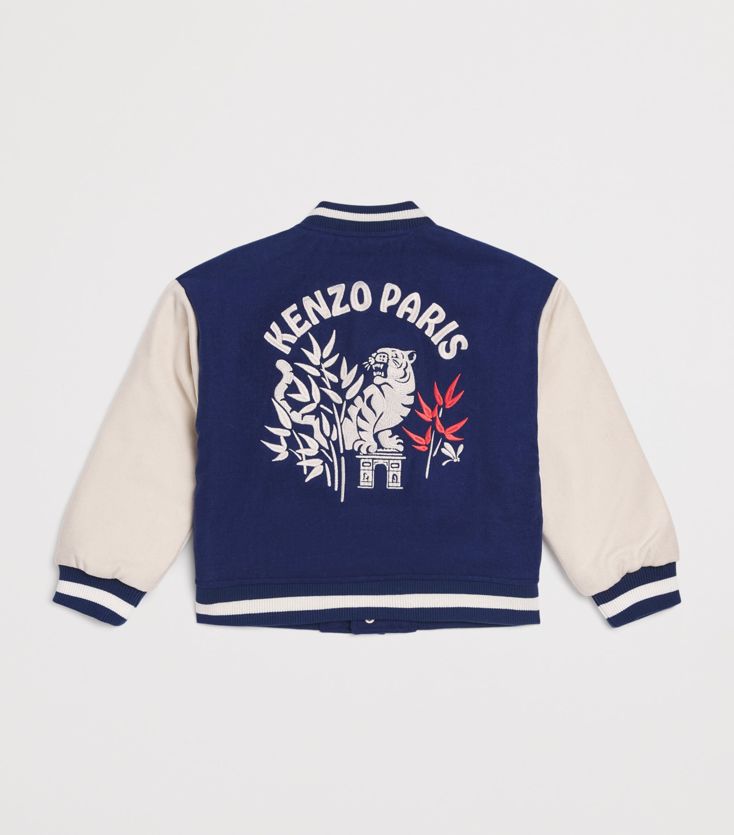 Wool-Blend Varsity Jacket (5-14 Years) 84NMEDIEVAL BLUE Image 2