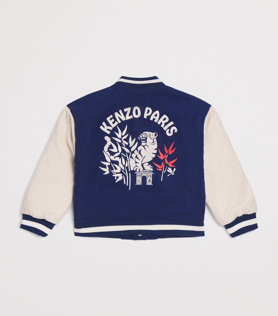 Wool-Blend Varsity Jacket (5-14 Years) 84NMEDIEVAL BLUE Image 2