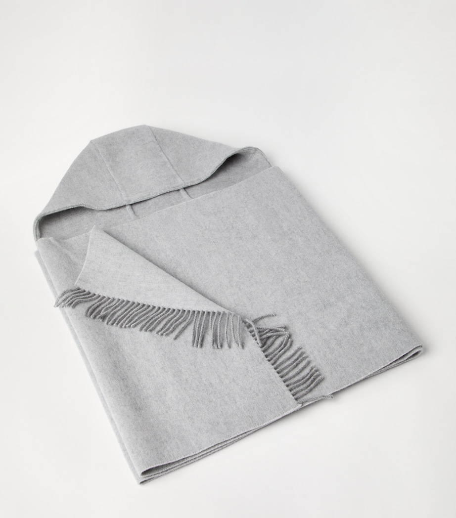 Wool-Cashmere Hood Scarf C0108 Image 4