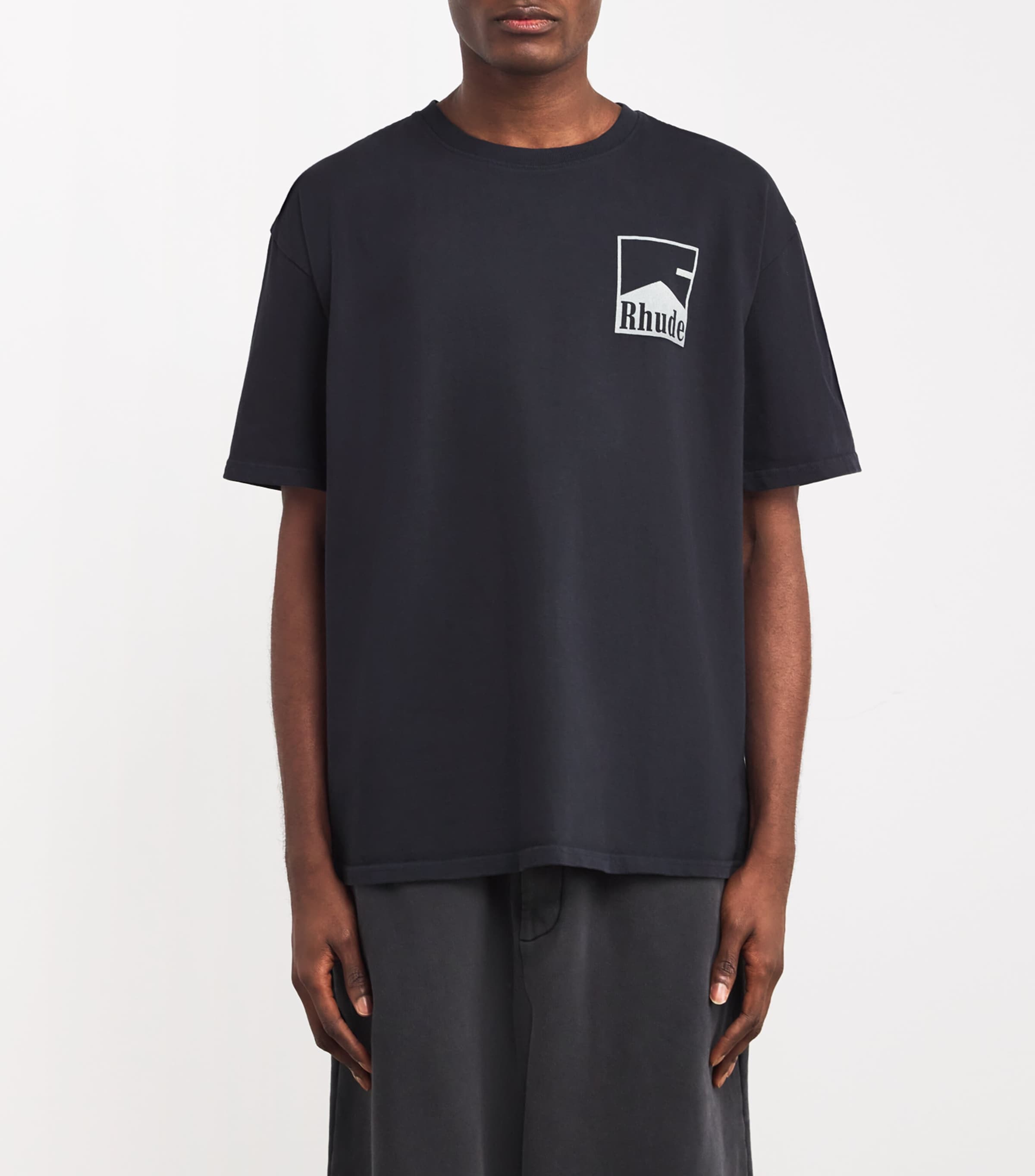 Cotton Chevron Logo T-Shirt VTG BLACK 2306 Image 3