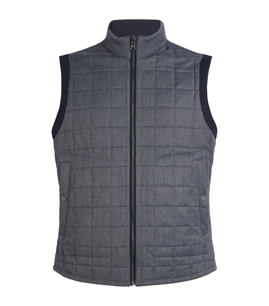 Quilted Reversible Gilet 12 BLUE Image 1