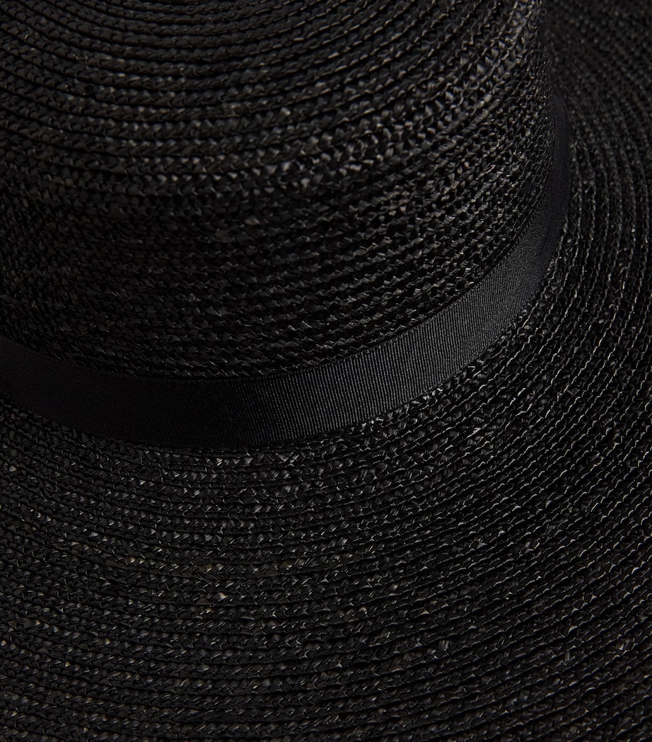 ELIURPI Wide Boater Hat Black Image 3