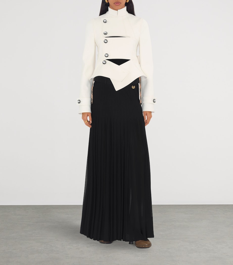 Cotton-Blend Tailored Jacket OFF WHITE Image 2