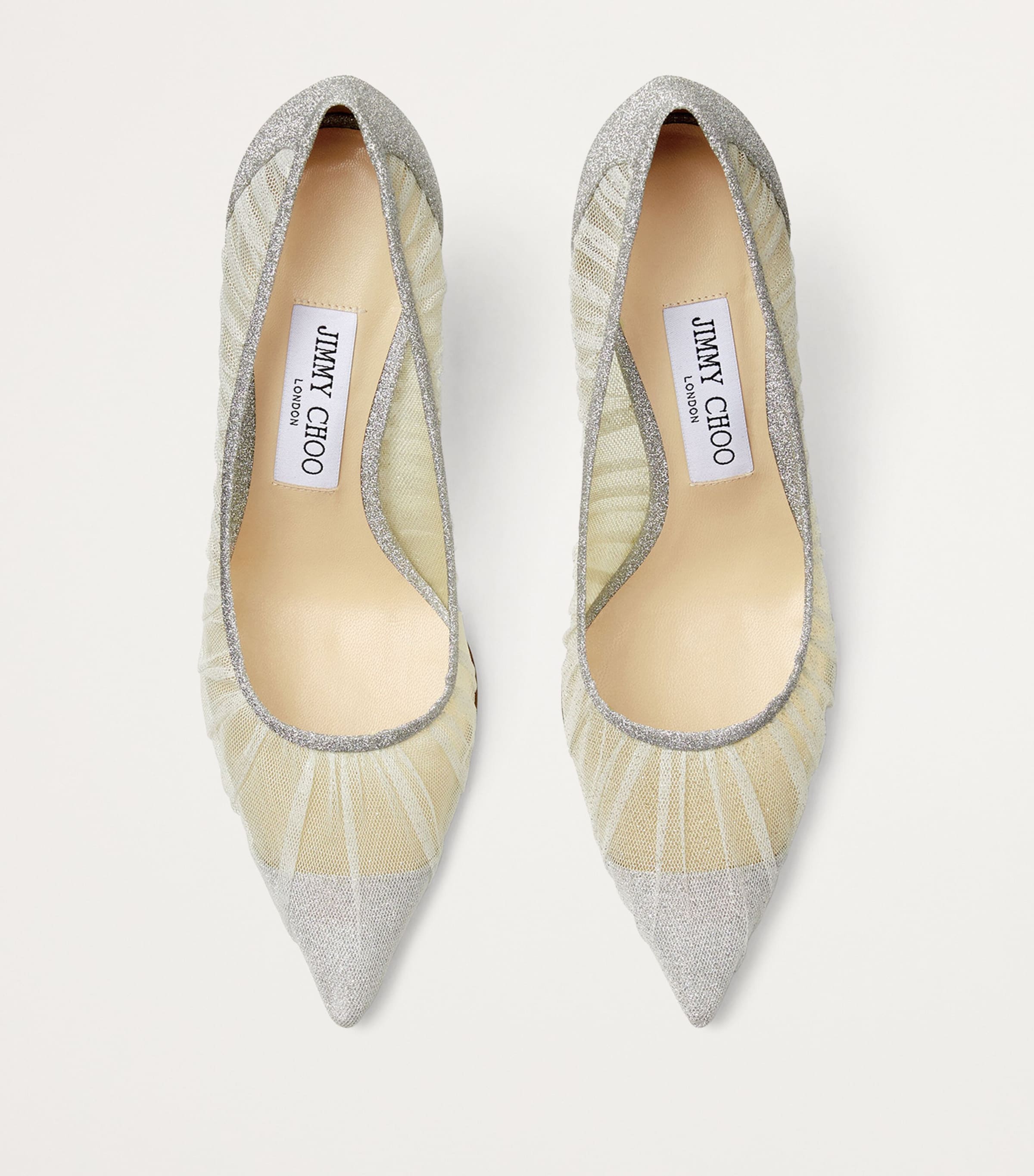 Jimmy Choo Love 85 Mesh Glitter Pumps Black Image 4