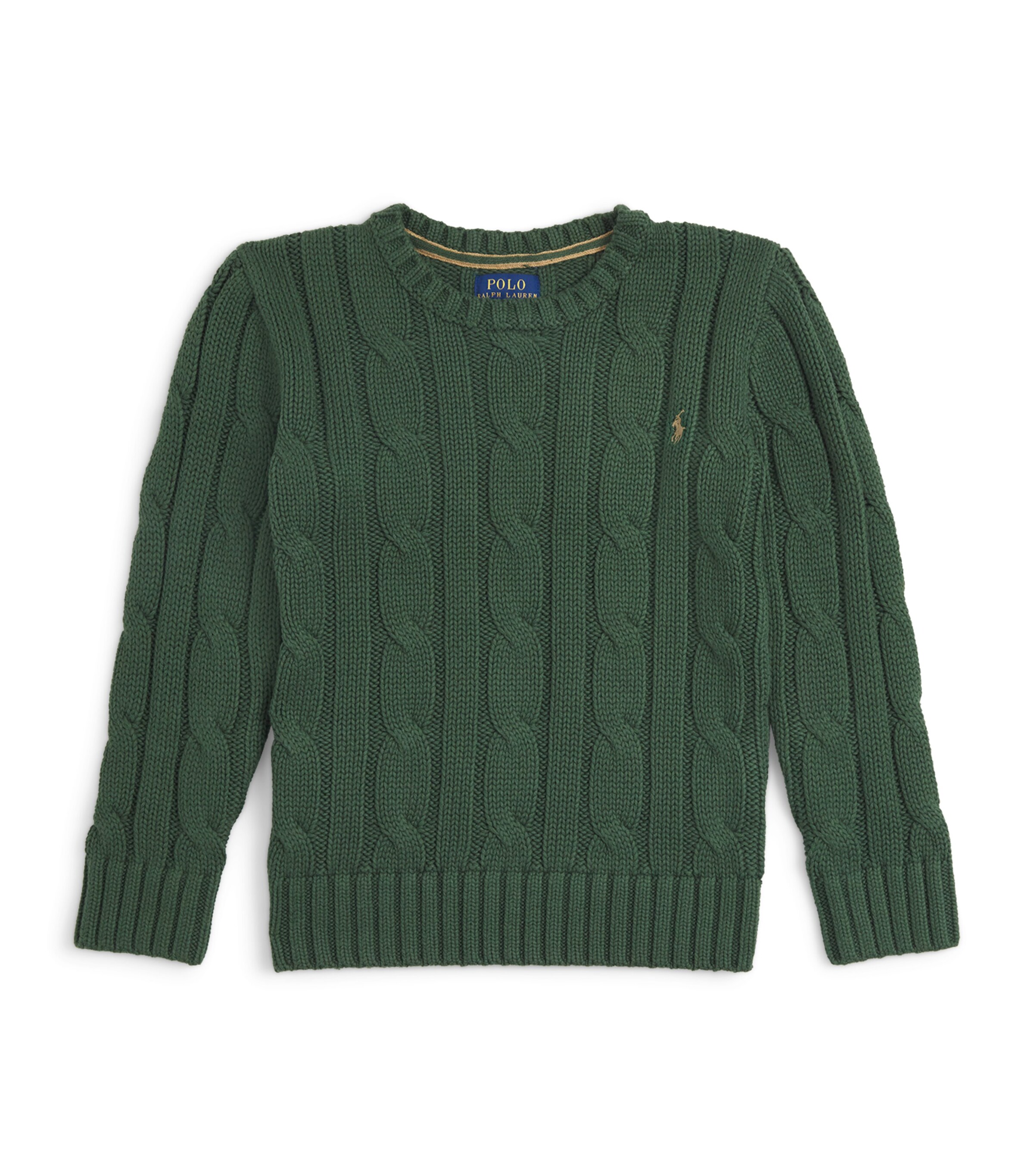 Ralph Lauren Kids Cotton Cable-Knit Sweater (2-7 Years) Green Image 1