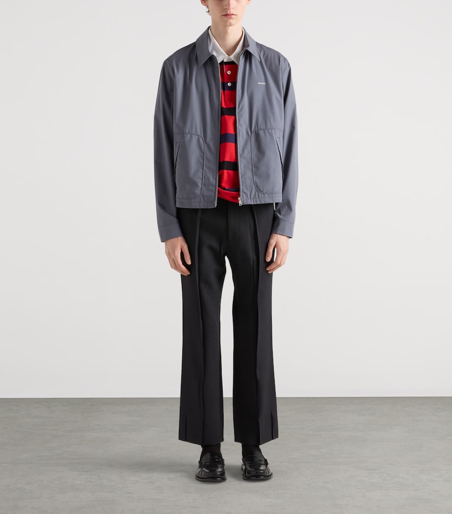 Prada Mens Technical Cotton Zip-Up Blouson Jacket Image 2