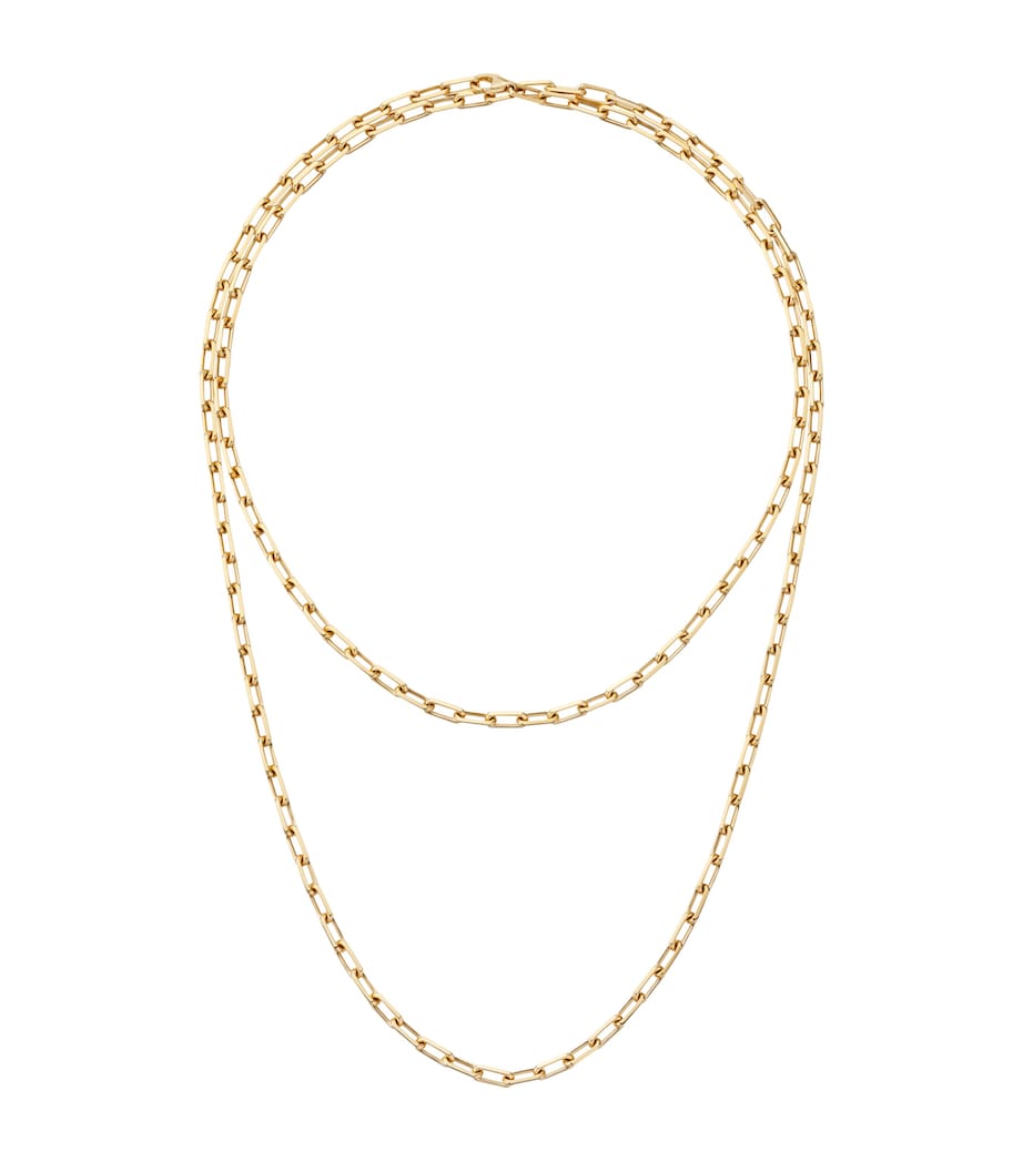 Small Yellow Gold Santos de Cartier Long Chain Necklace YELLOW GOLD Image 1