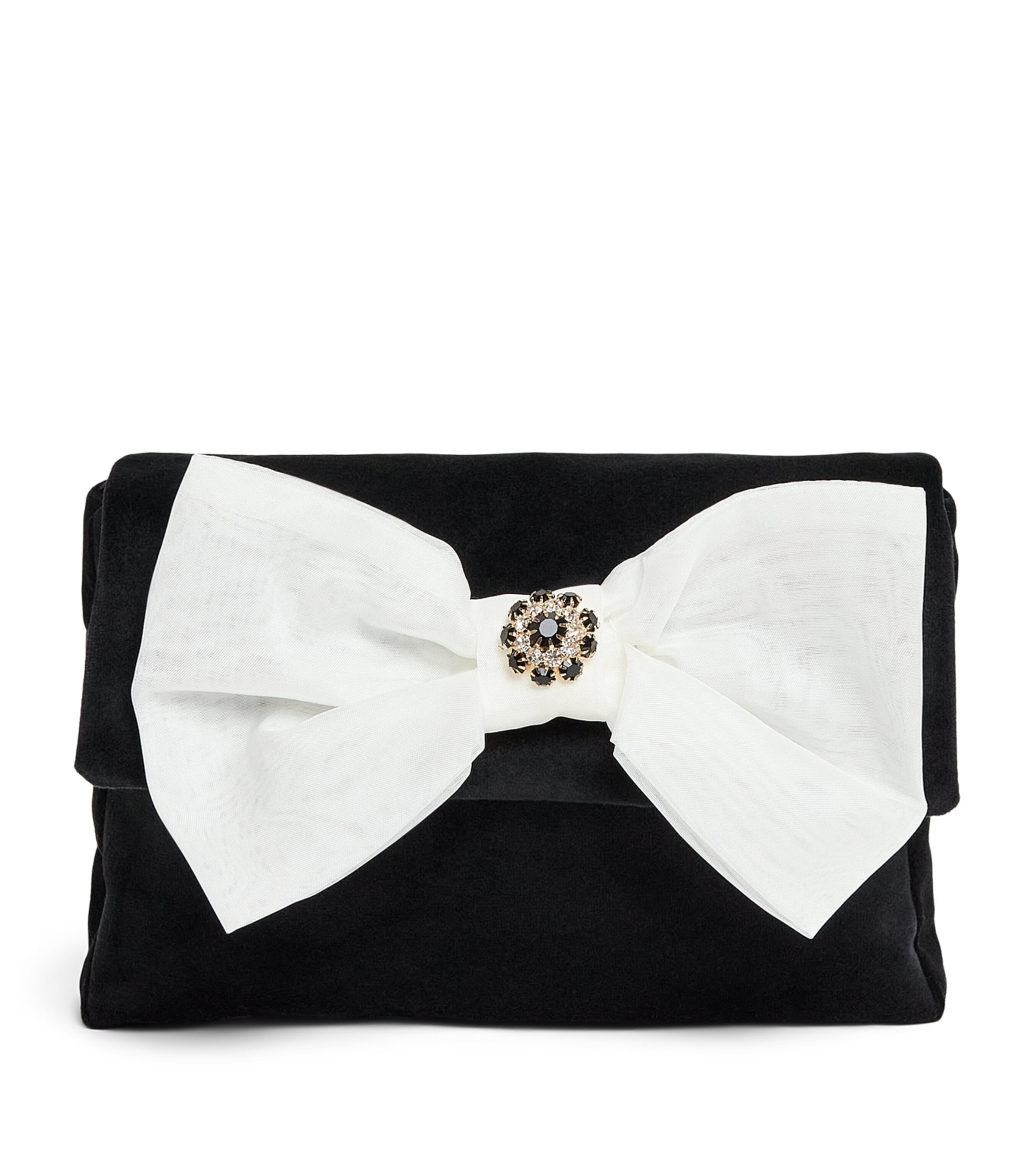 Patachou Velvet Bow-Detail Handbag Image 1