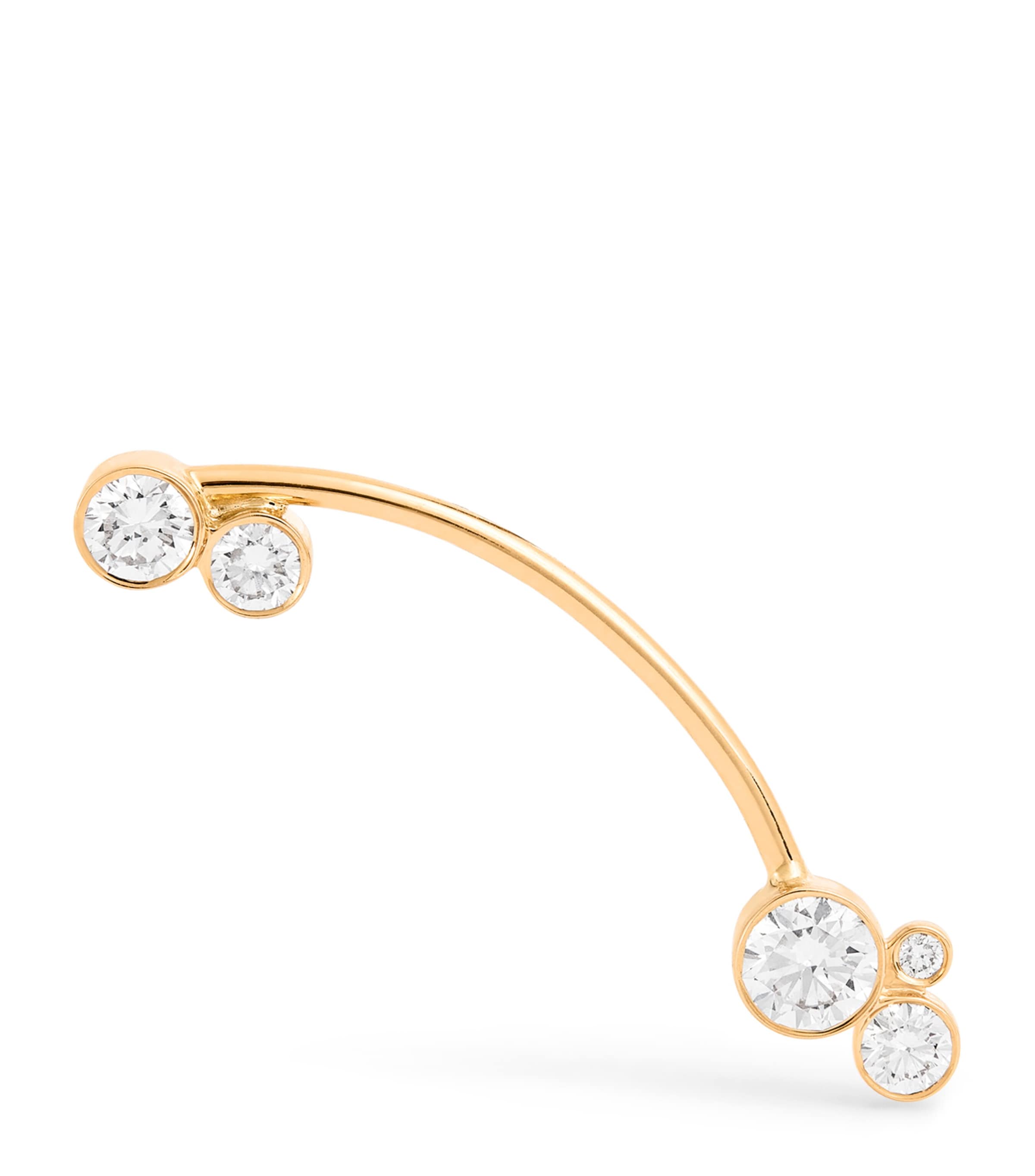 Yellow Gold and Diamond Stellari Diamant Single Right Earring YELLOW GOLD Image 1