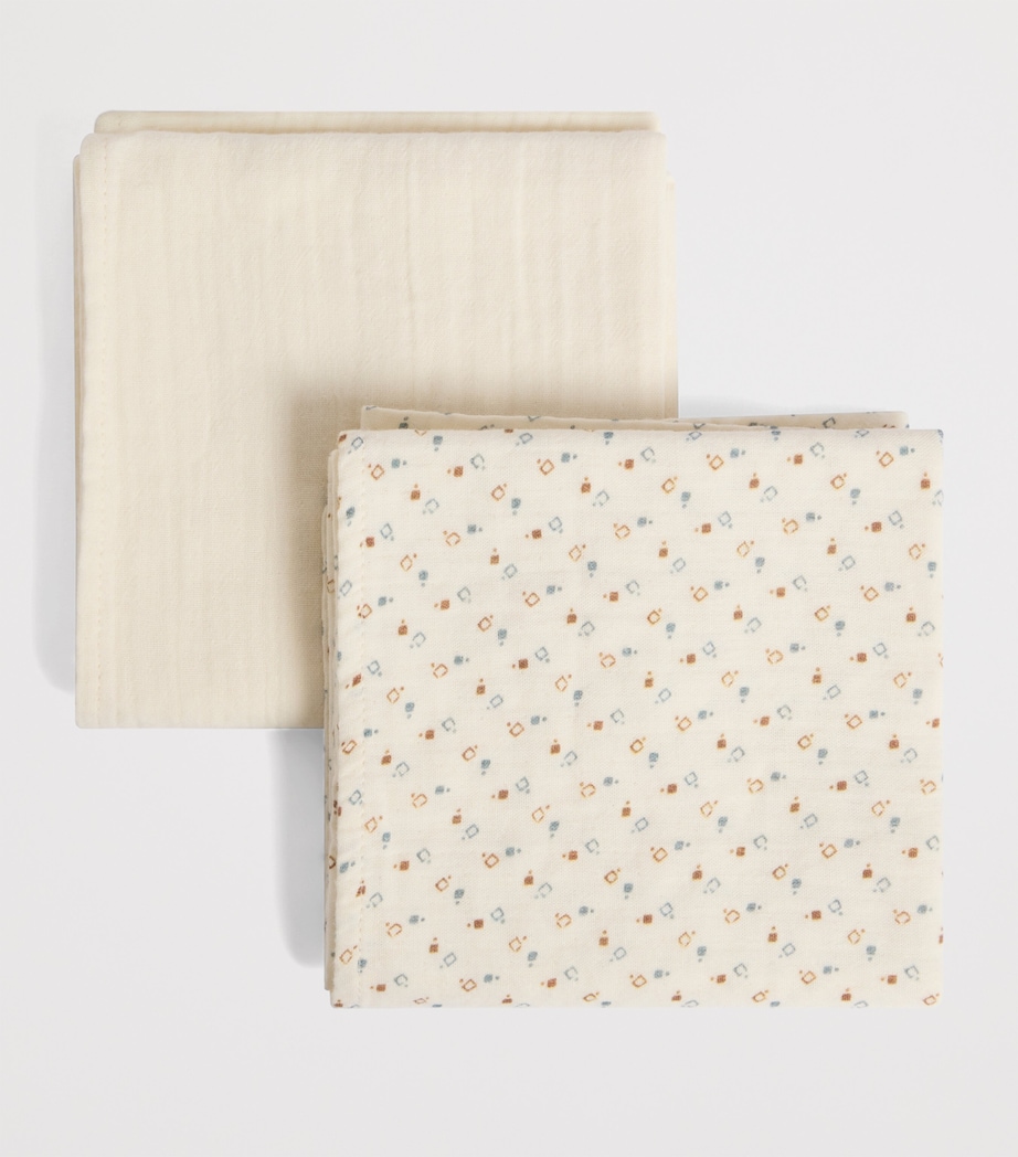 Organic Cotton Printed Swaddle Set IMP NOISETTE Image 3