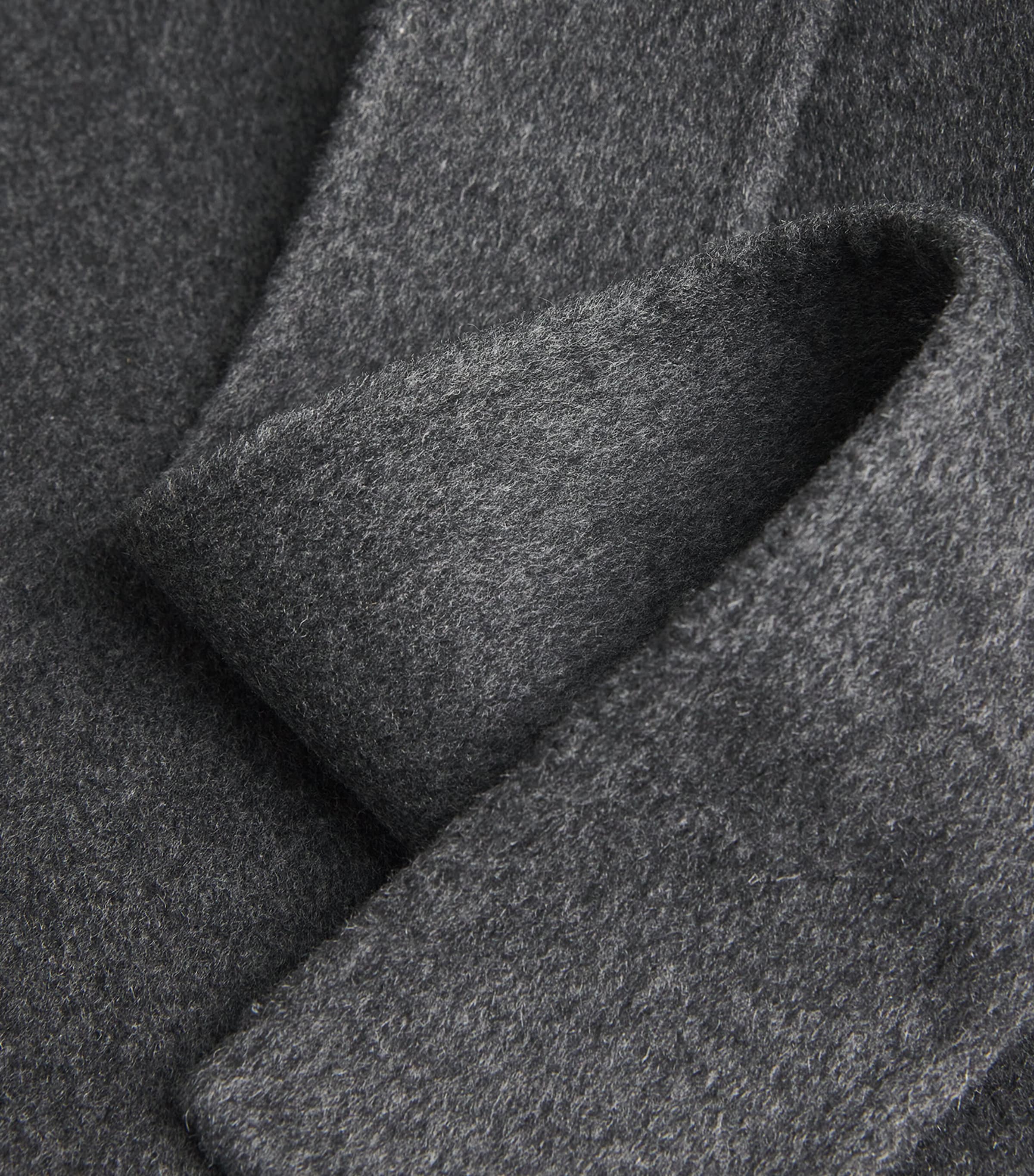 Wool-Cashmere Mara Wrap Coat DARK GREY Image 5