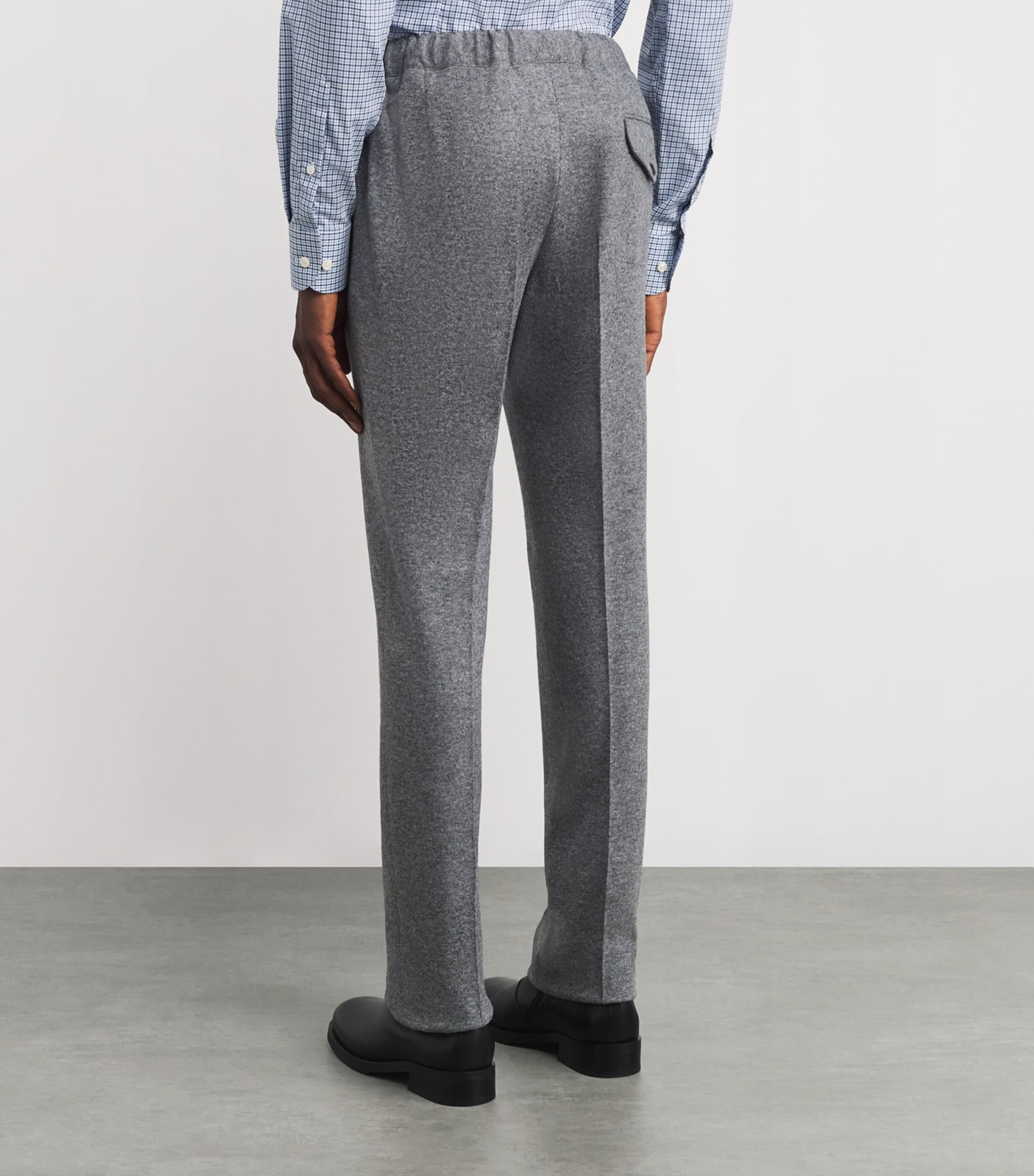 Fioroni Cashmere Mens Virgin Wool-Cashmere Straight Trousers Molveno Image 4