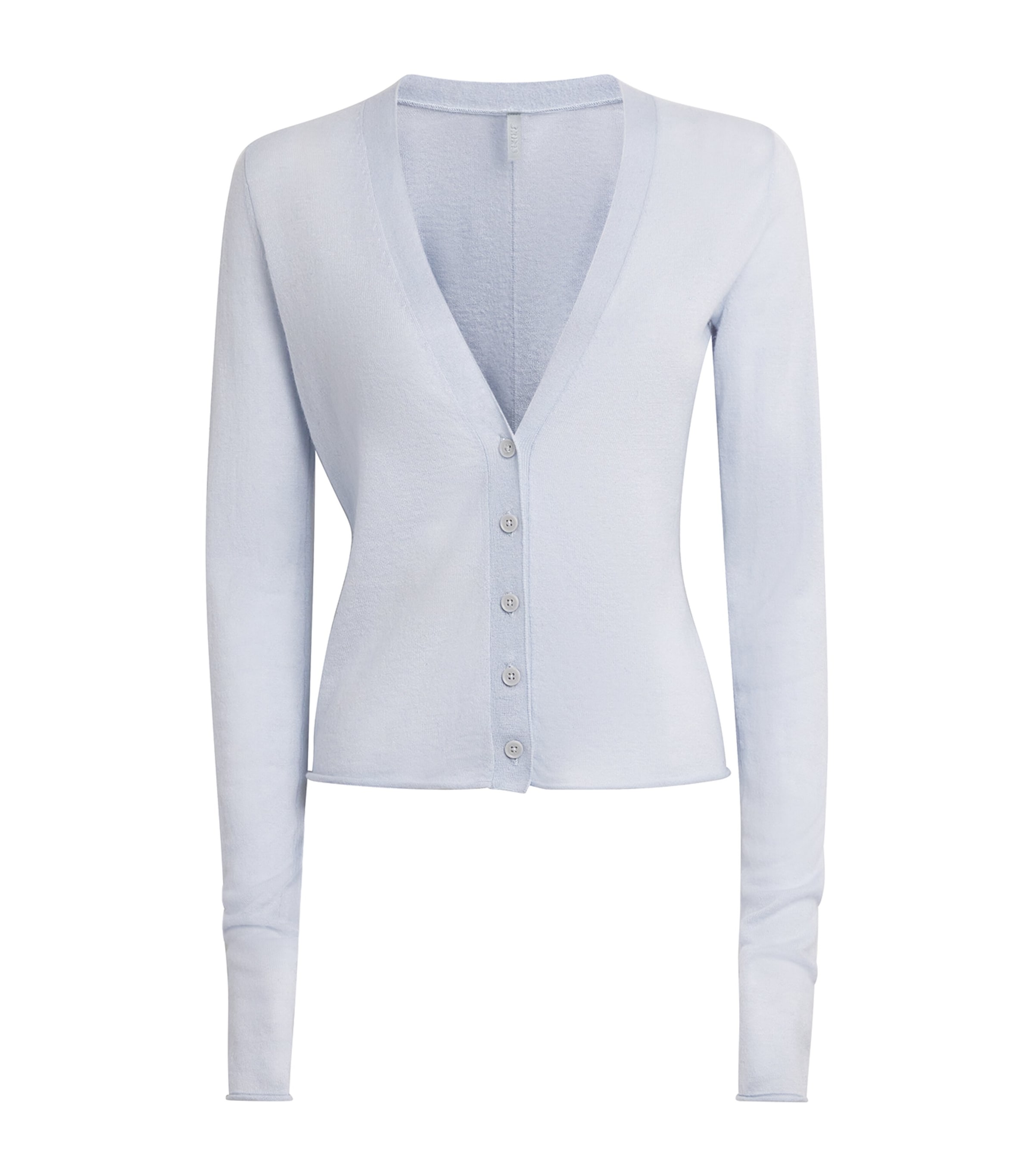 Skims Featherweight Cashmere Cardigan In Blue