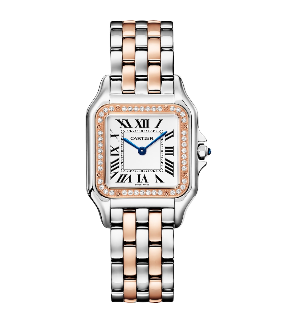 Medium Rose Gold and Diamond Panthère de Cartier Watch 27mm SILVER Image 1