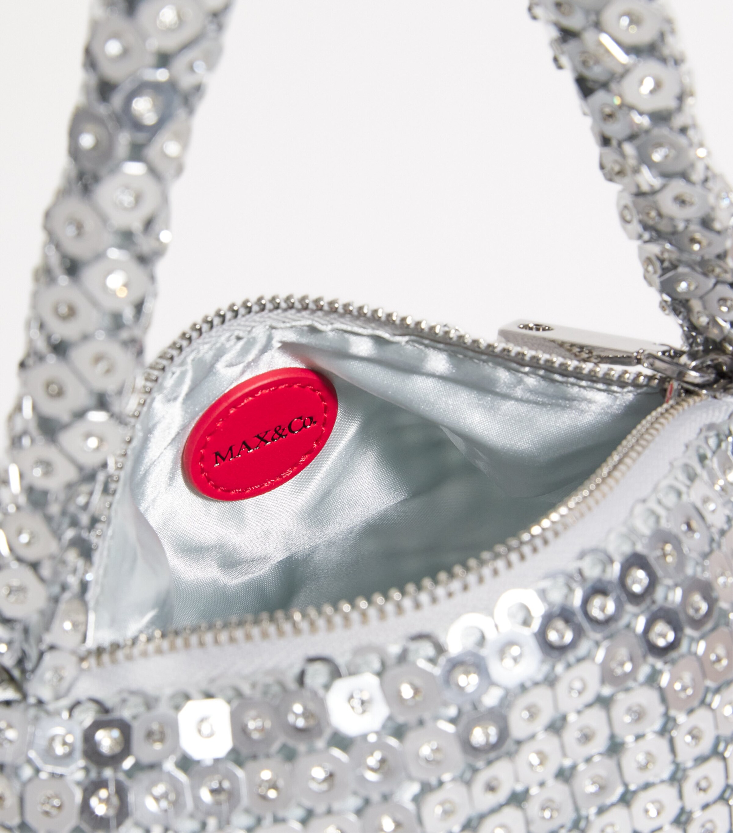 MAX&Co. Metal Mesh Shoulder Bag Ice Image 4