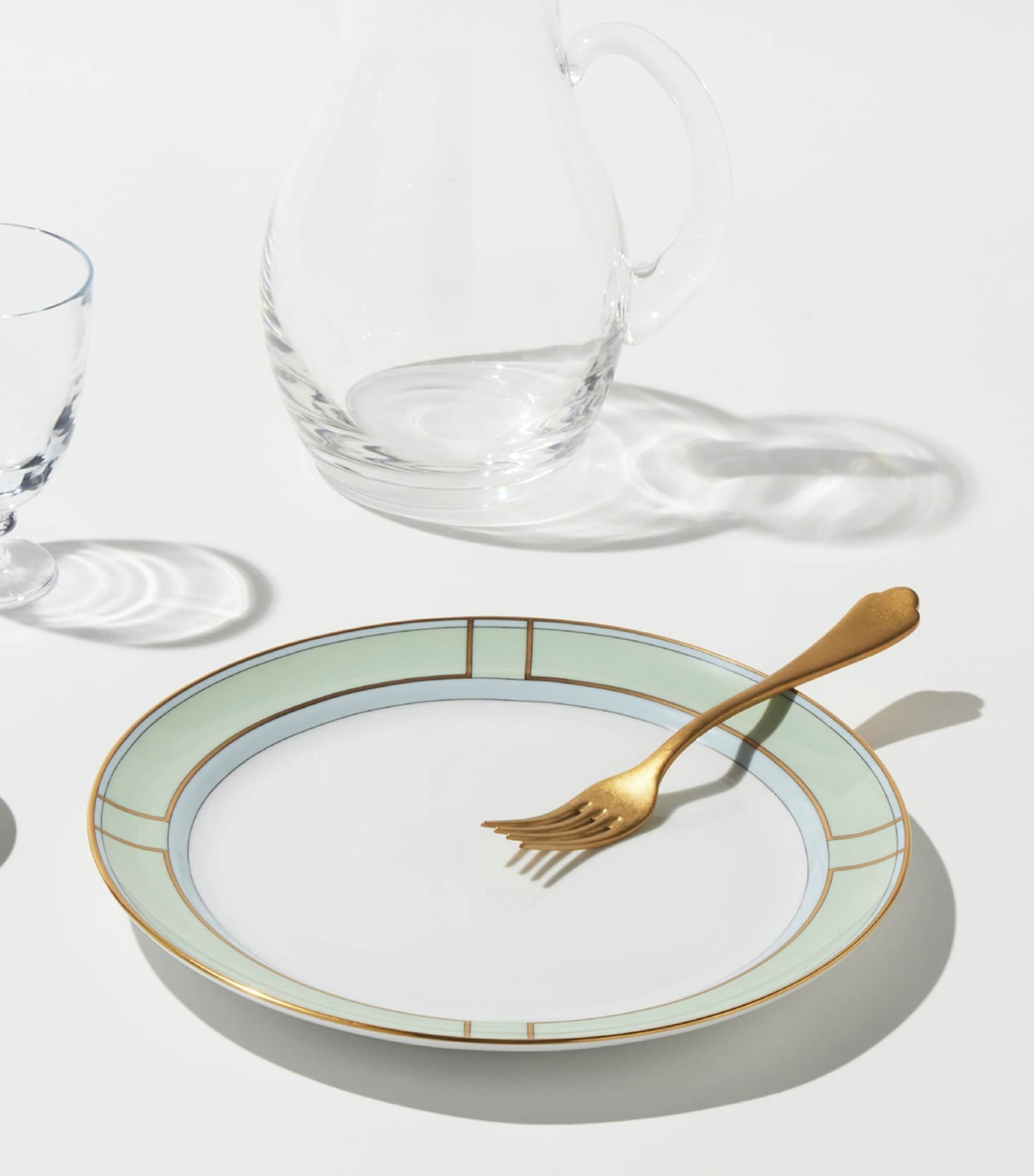 GINORI 1735 Porcelain Colonna Diva Verde Dinner Plate (27cm) Image 2