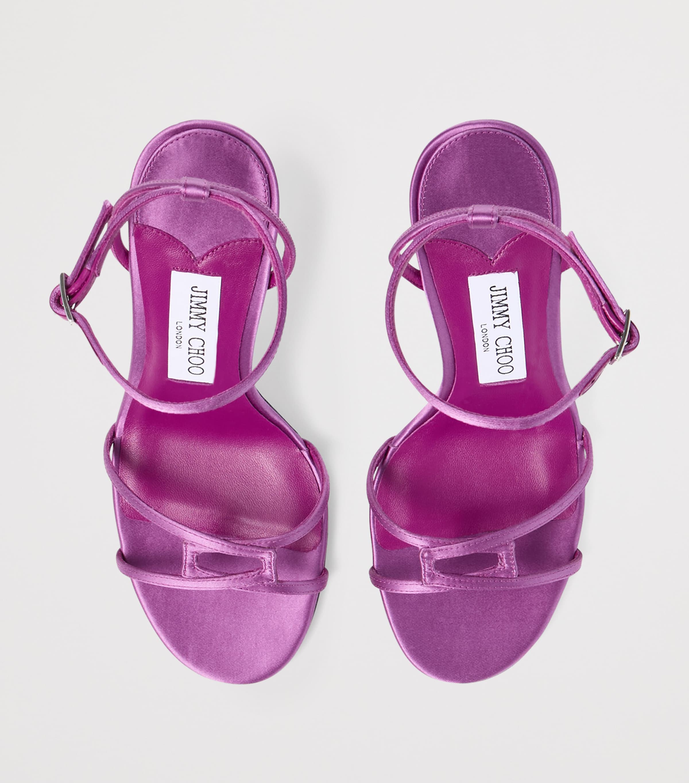 1998 Leo 100 Satin Sandals VIOLET ORCHID Image 4
