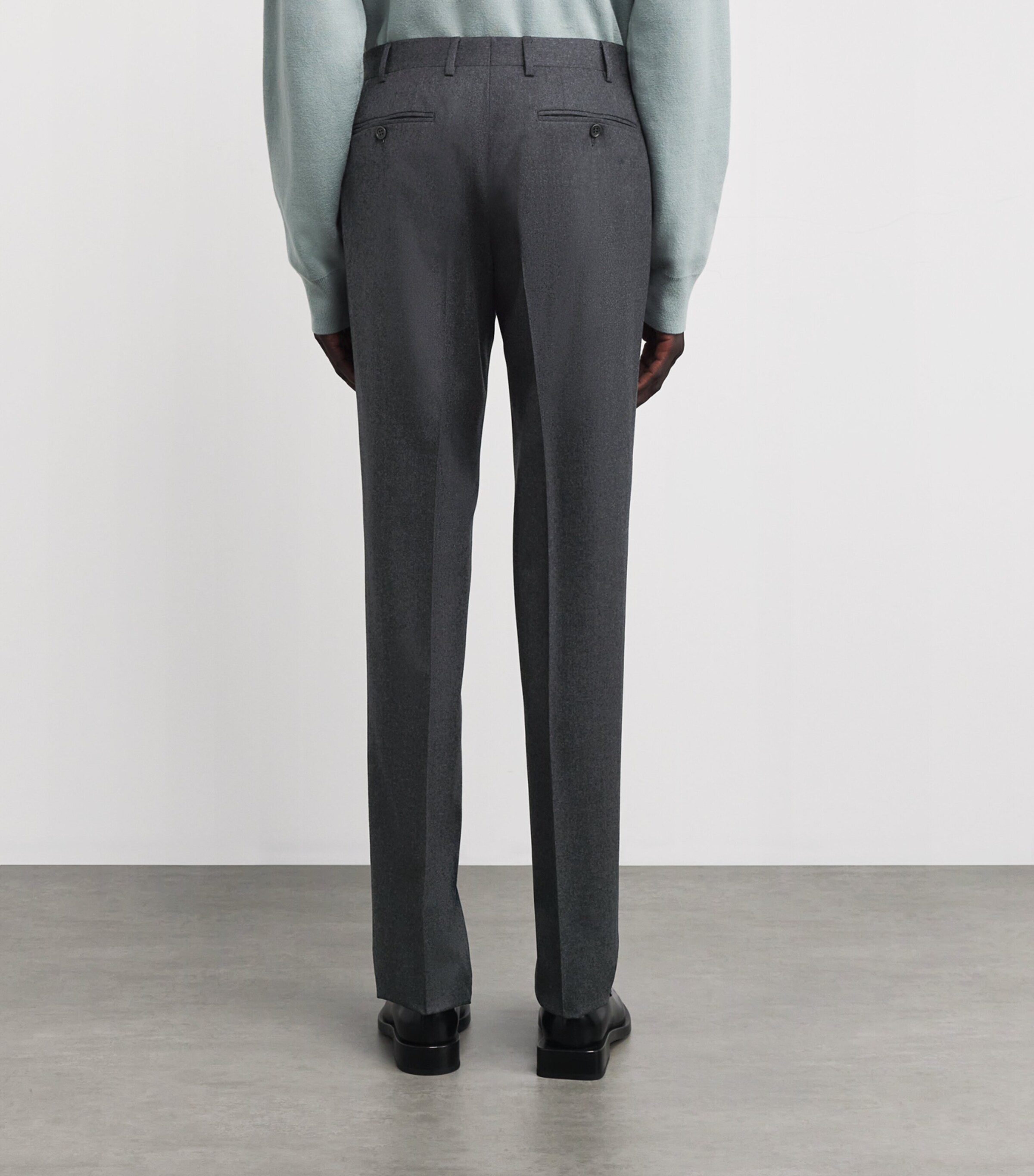 Canali Mens Wool Chinos Image 4