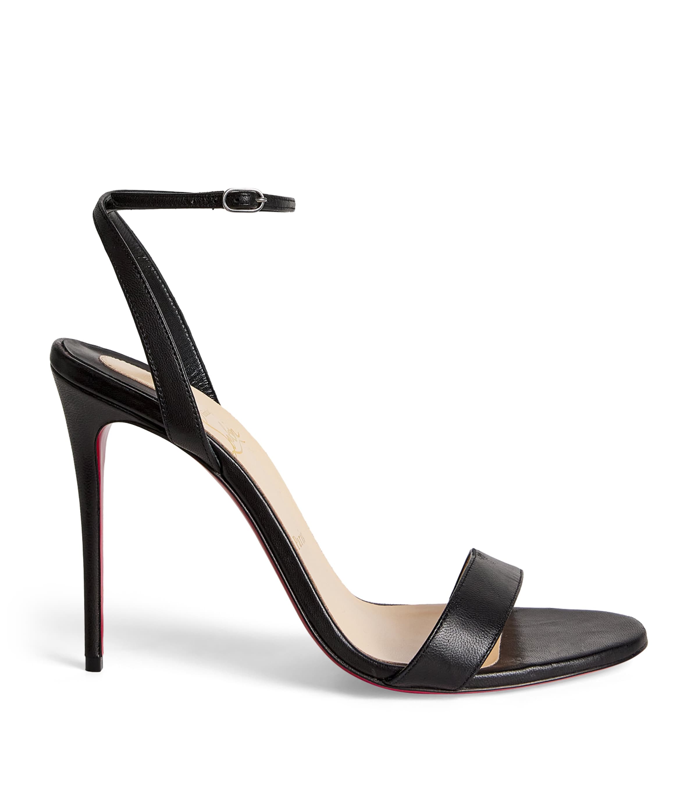 Shop Christian Louboutin Loubigirl Nappa Leather Heeled Sandals 100 In Black