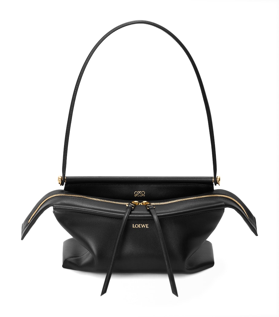 LOEWE Small Leather Whisker Shoulder Bag Black Image 1