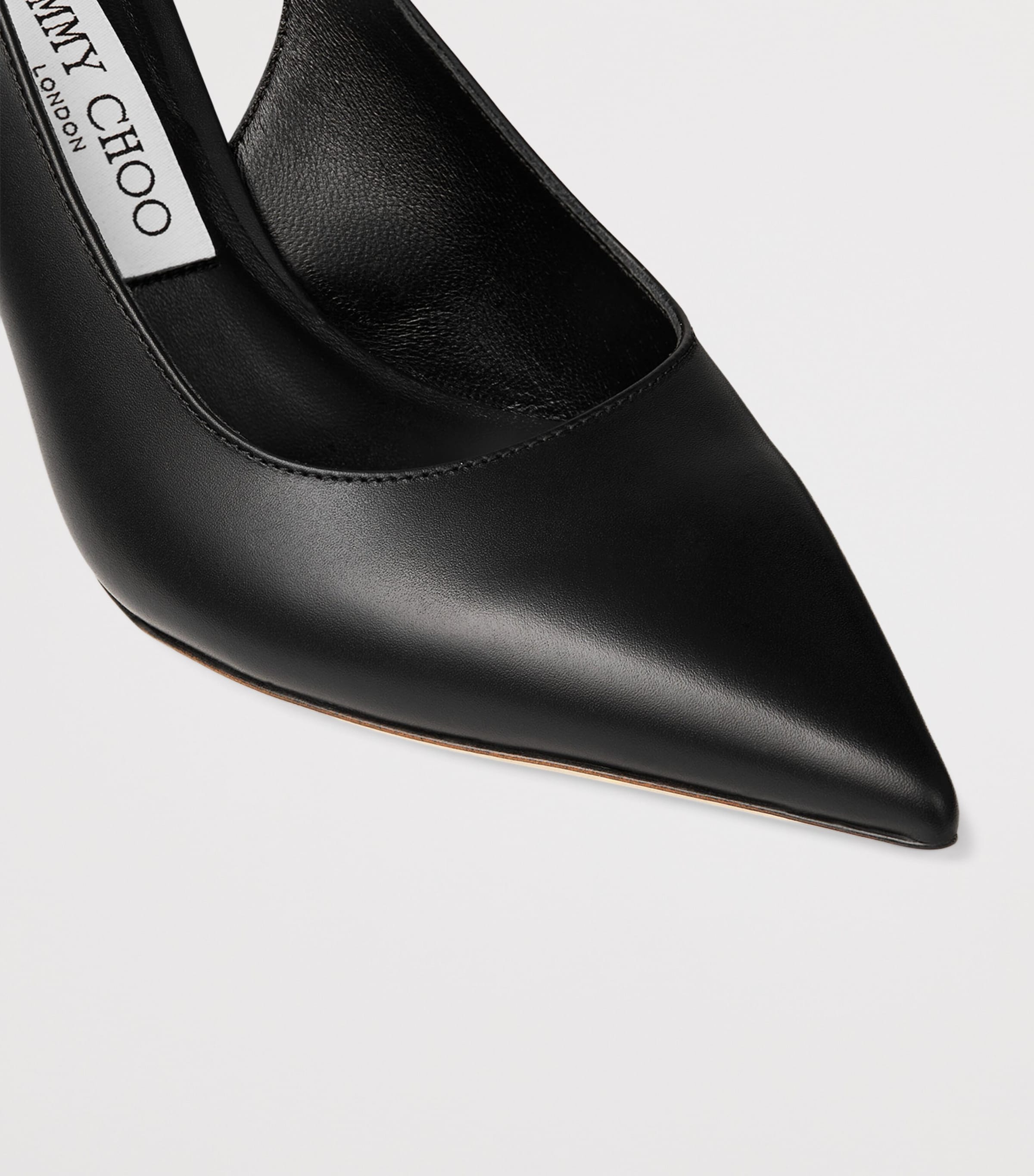 Jimmy Choo Womens Love 85 Leather Slingback Pumps Black Image 6