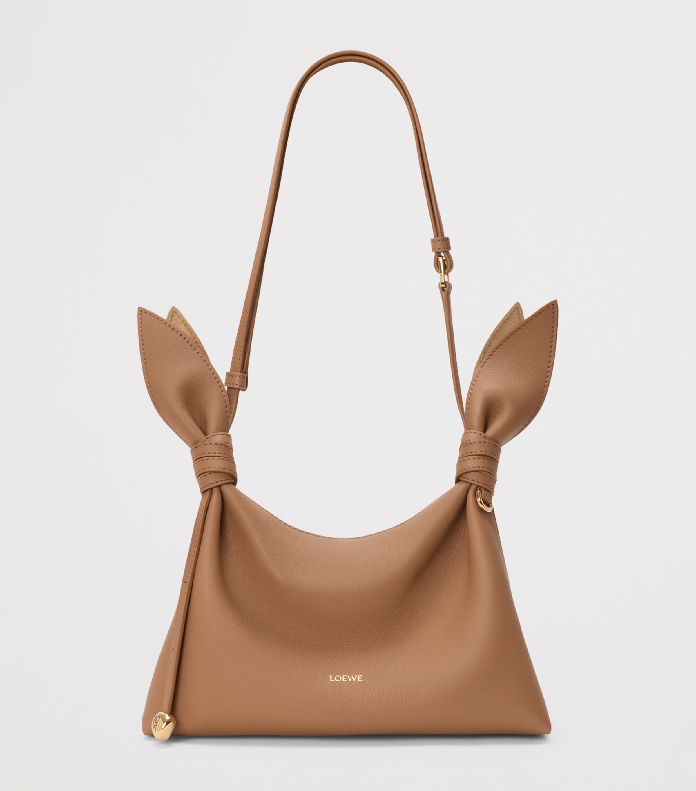 LOEWE Mini Leather Scarf Shoulder Bag Mocha Image 6