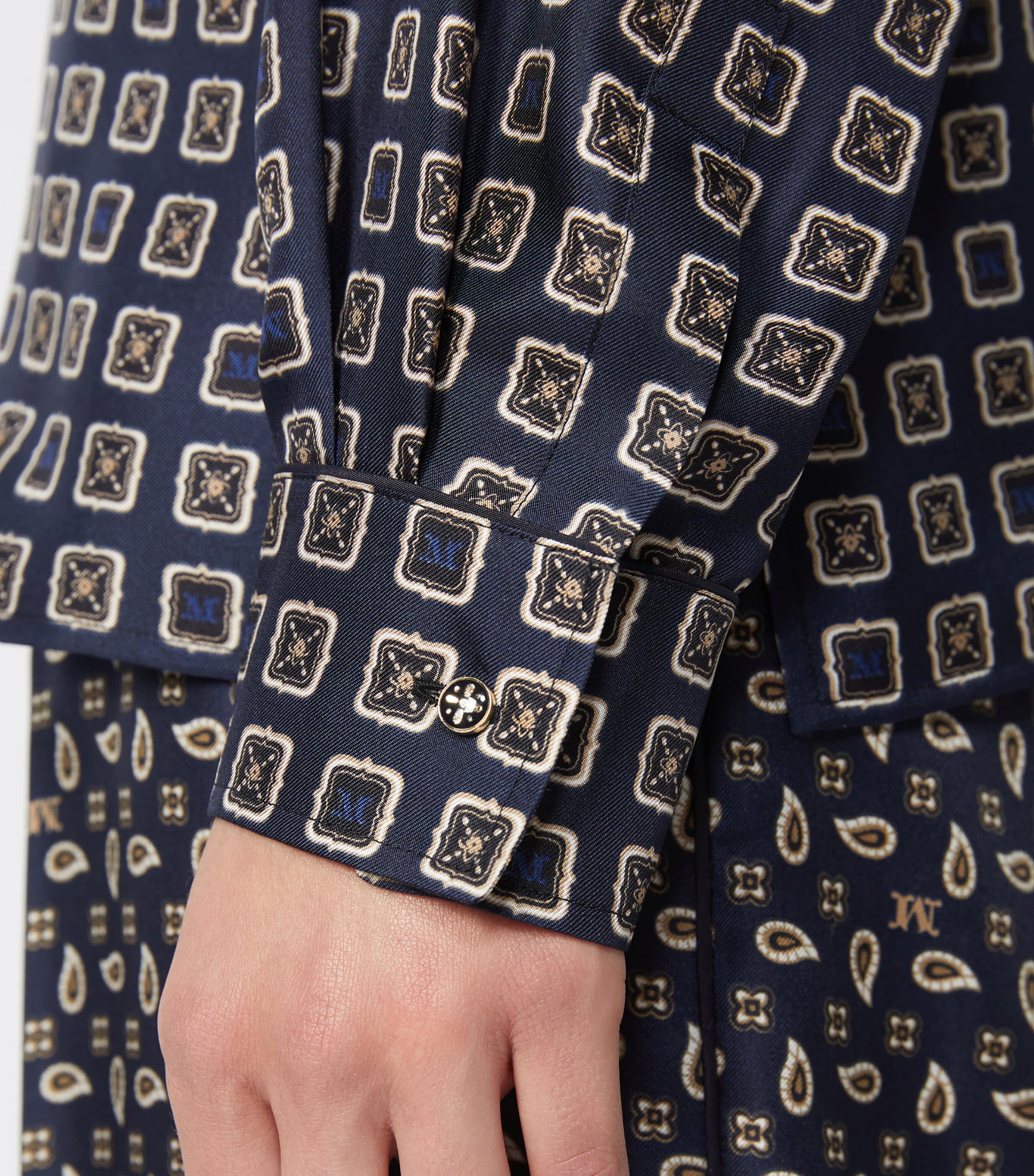 Silk Printed Shirt ULTRAMARINE Image 5