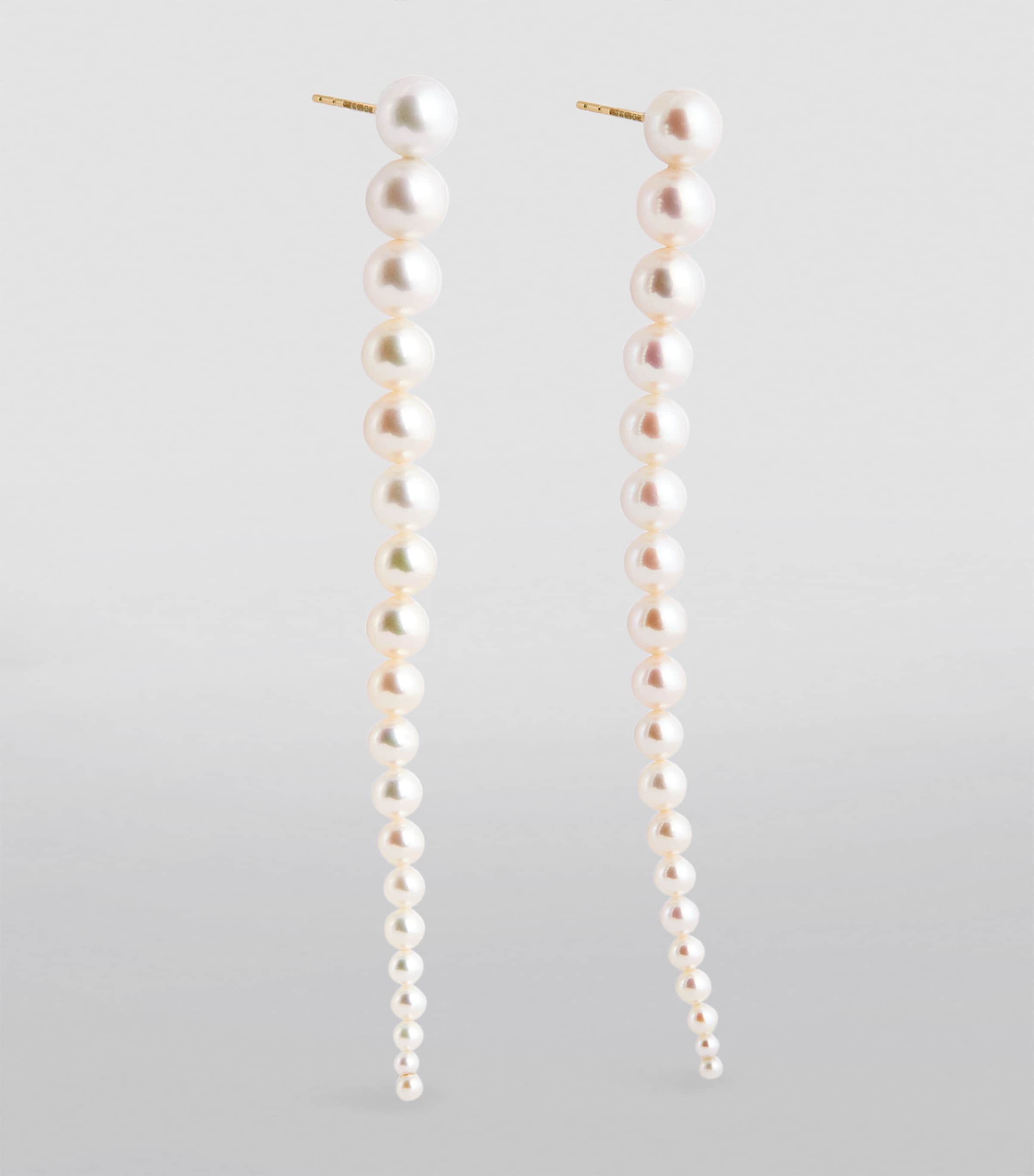 Yellow Gold and Pearl Ensemble Drop Earrings YELLOW GOLD Image 2