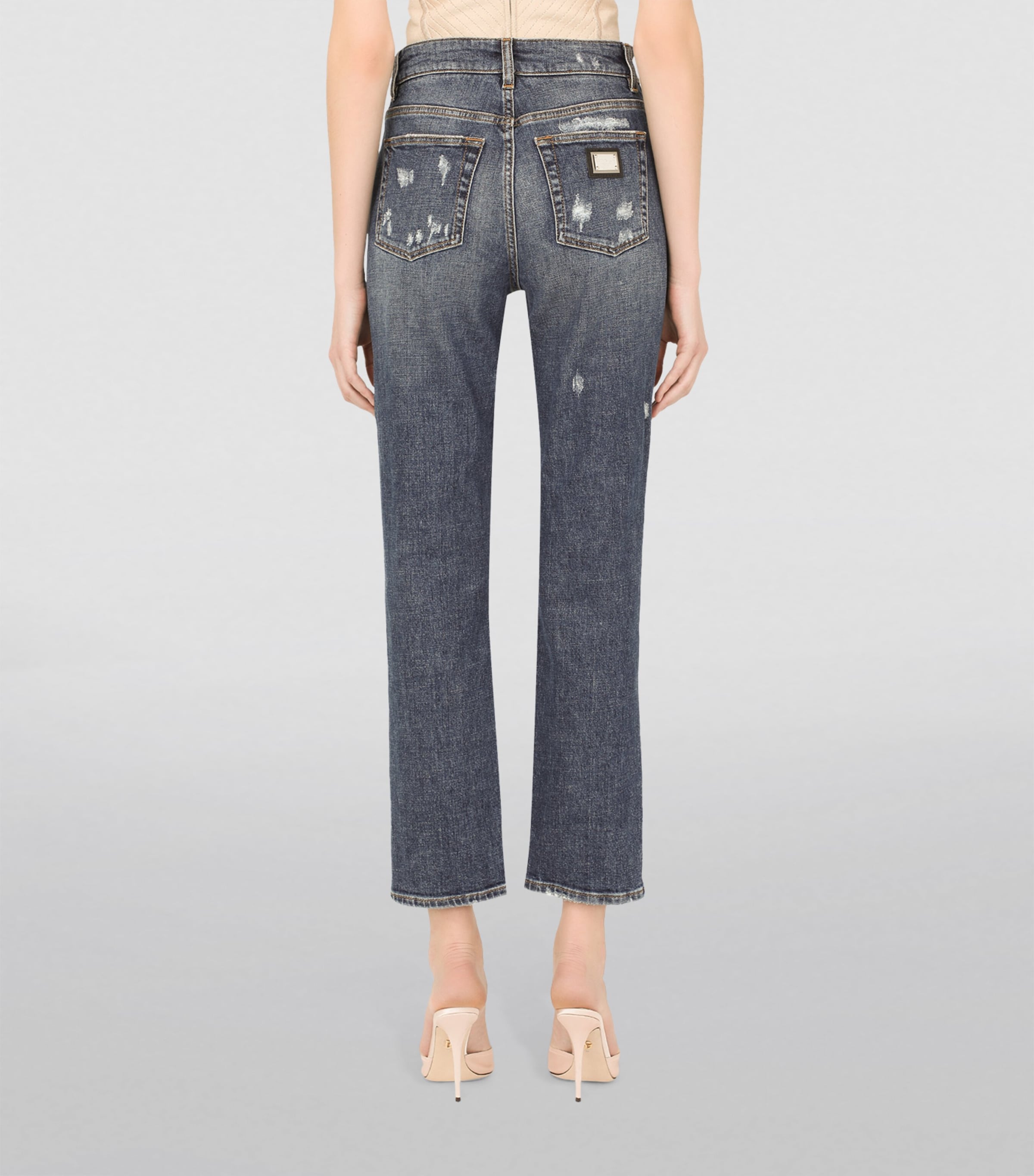 Distressed Boyfriend Jeans S9001-COMBINED COLOU Image 4
