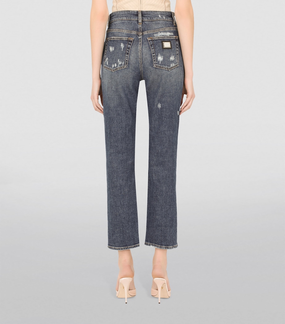 Distressed Boyfriend Jeans S9001-COMBINED COLOU Image 4