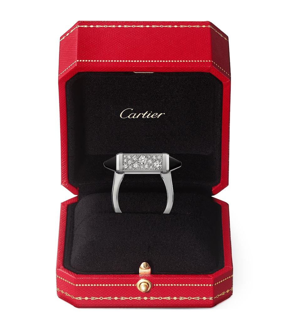 White Gold, Diamond and Onyx Les Berlingots de Cartier Ring WHITE GOLD Image 8