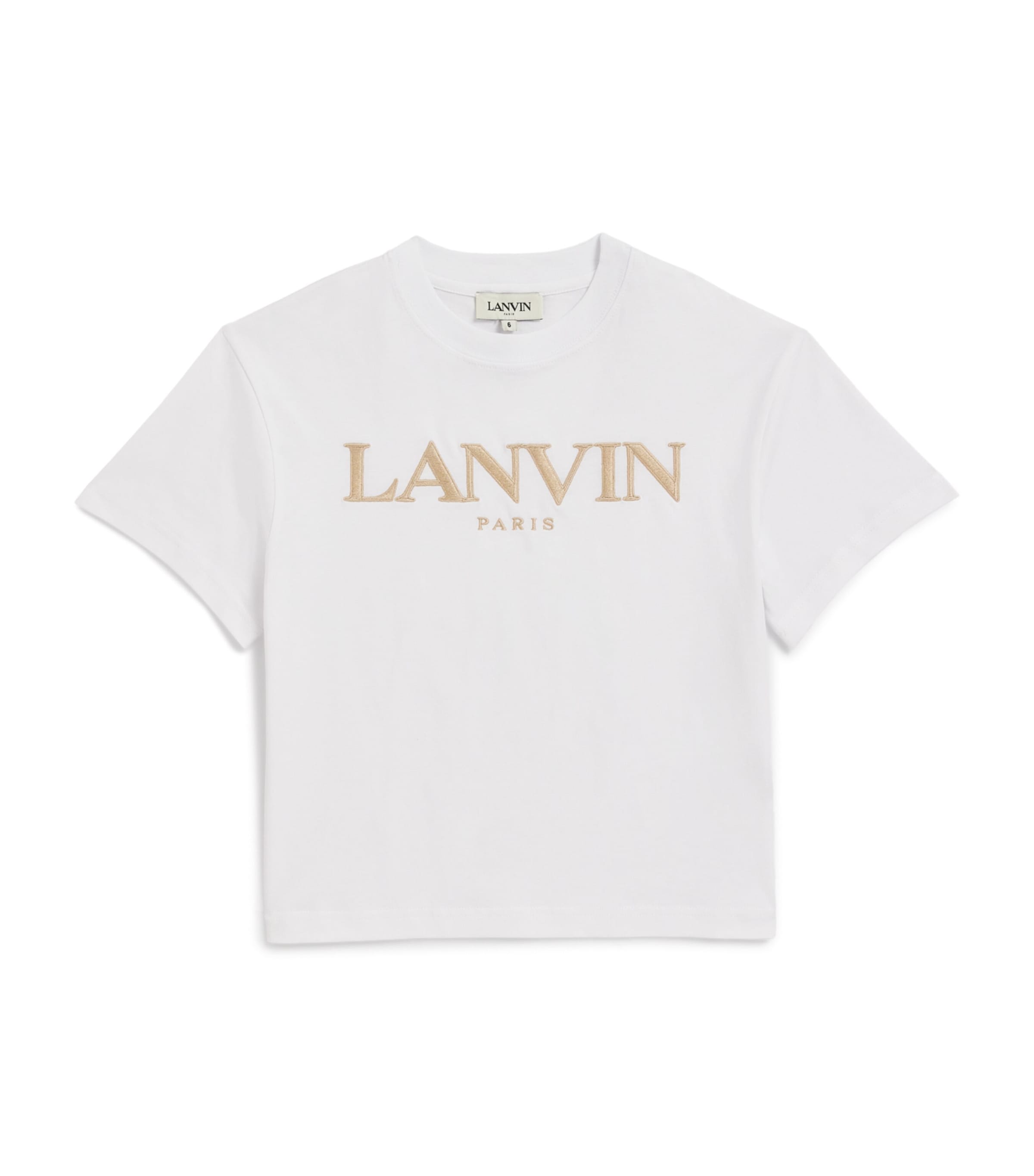 LANVIN ENFANT COTTON LOGO T-SHIRT