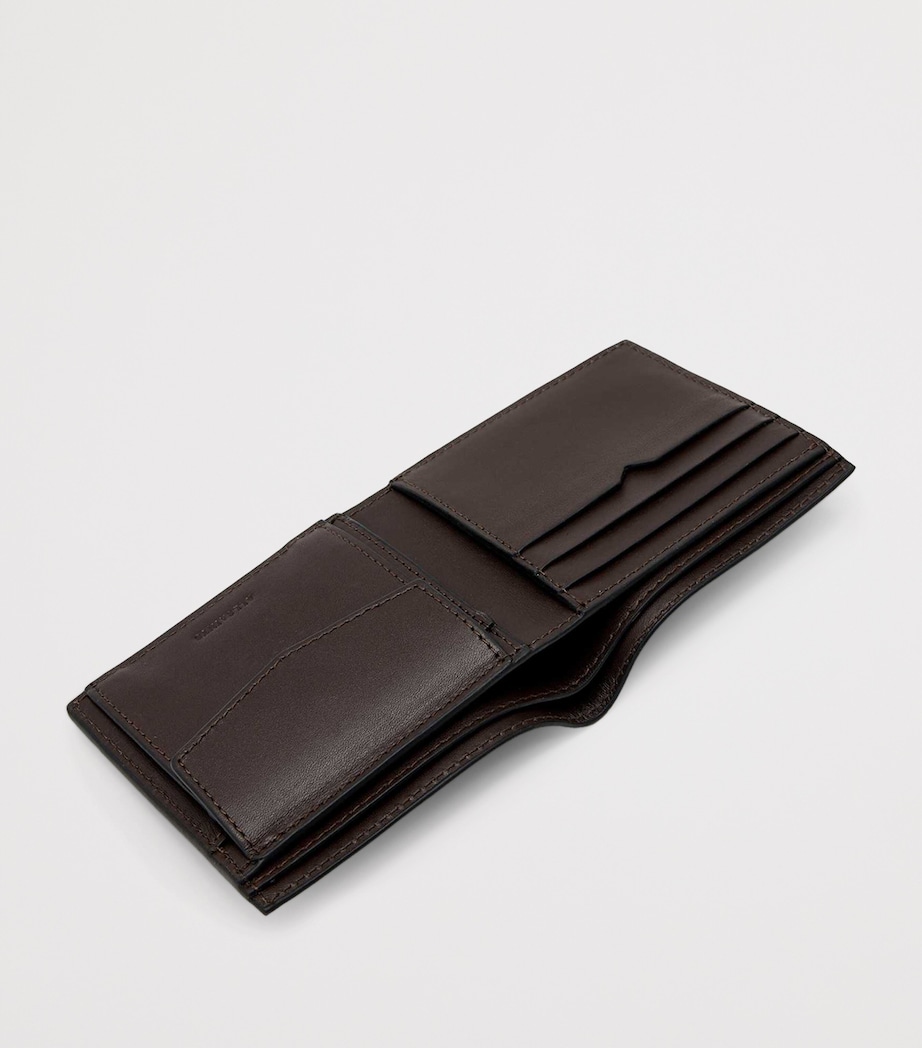 AllSaints Calfskin Delph Bifold Wallet Bitter Brown Image 4