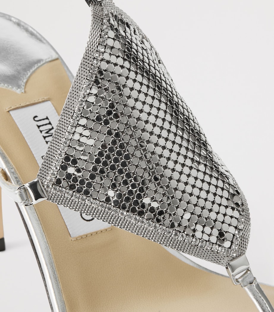 Archive Collection: Metallic Leather Heeled Sandals SILVER Image 2