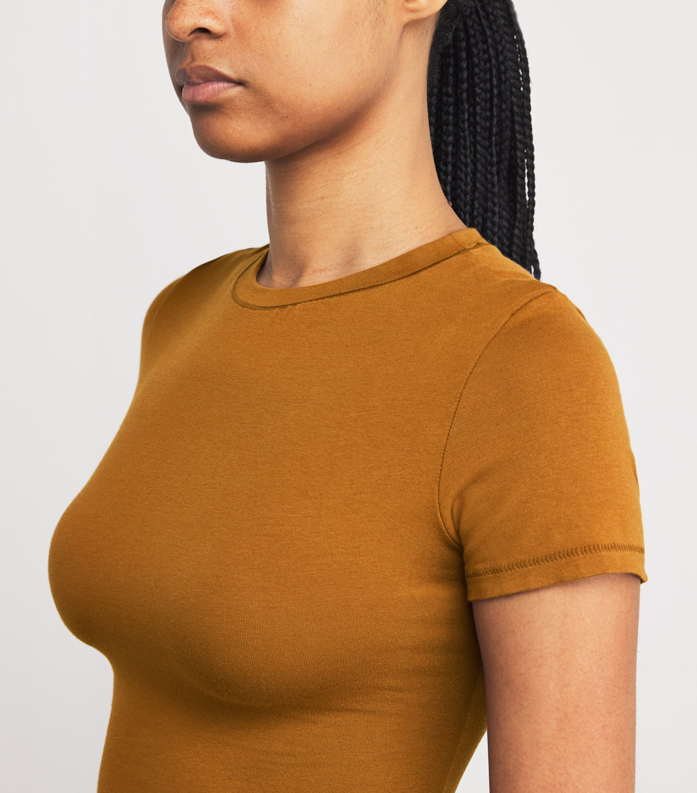 Cotton Jersey Short-Sleeve T-Shirt CHAI Image 6