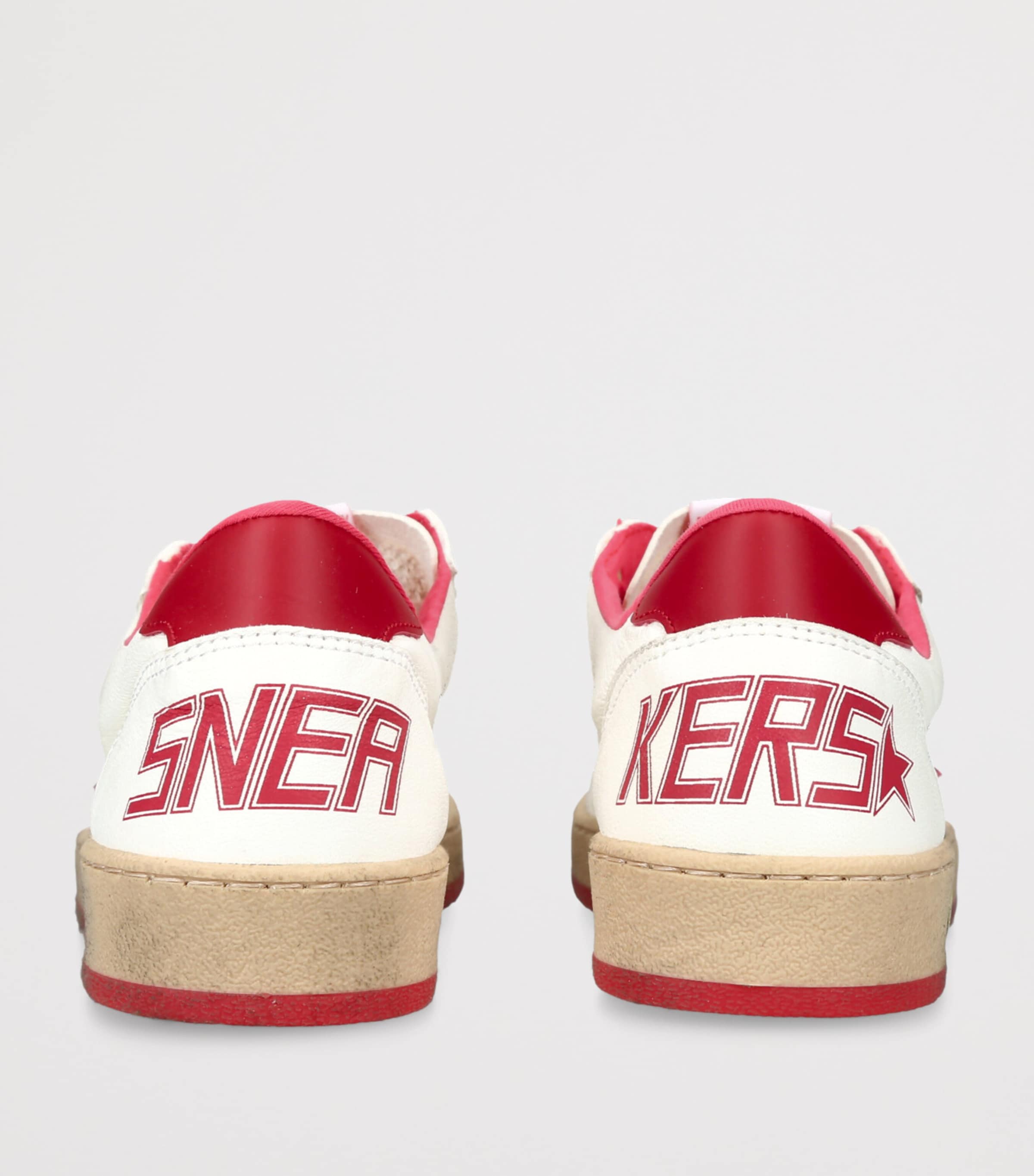 Leather Ball Star Sneakers WHITE/RED Image 2