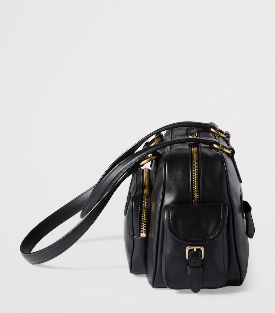 Nappa Leather Pocket Top-Handle Bag F0002 Image 5