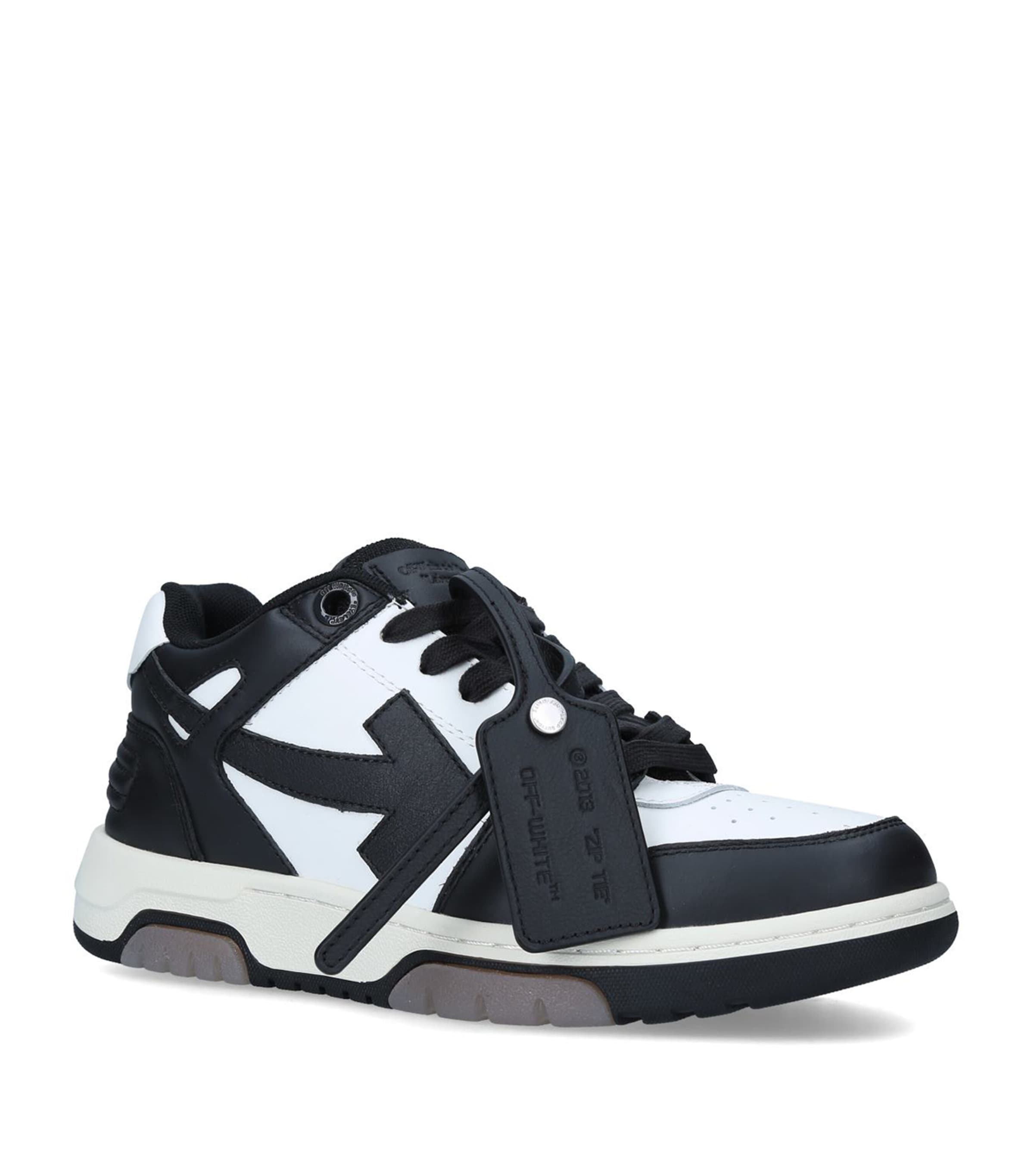 Shop Off-white Leather Out Of Office Sneakers In Grey