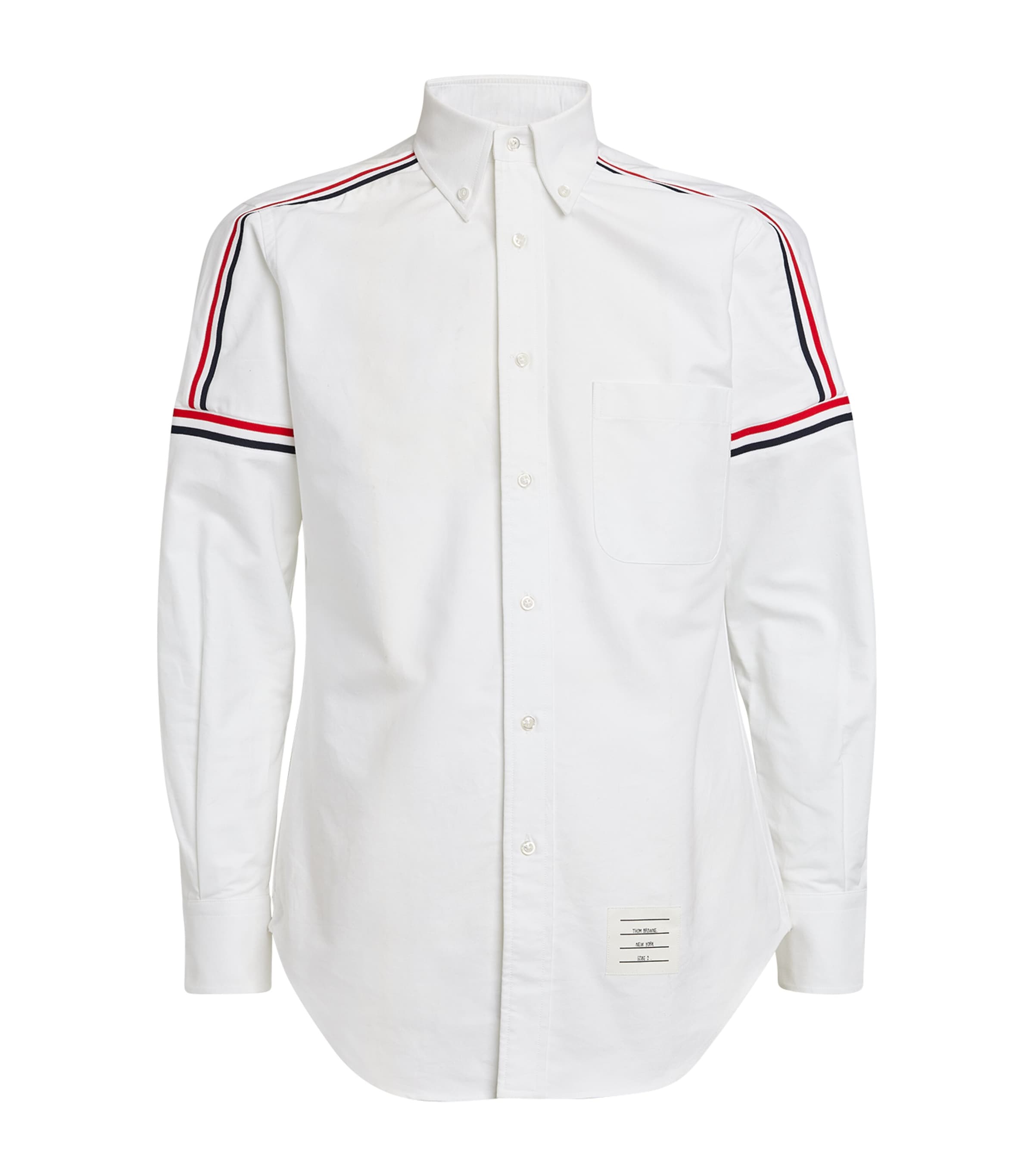 Shop Thom Browne Tricolour Shirt In White