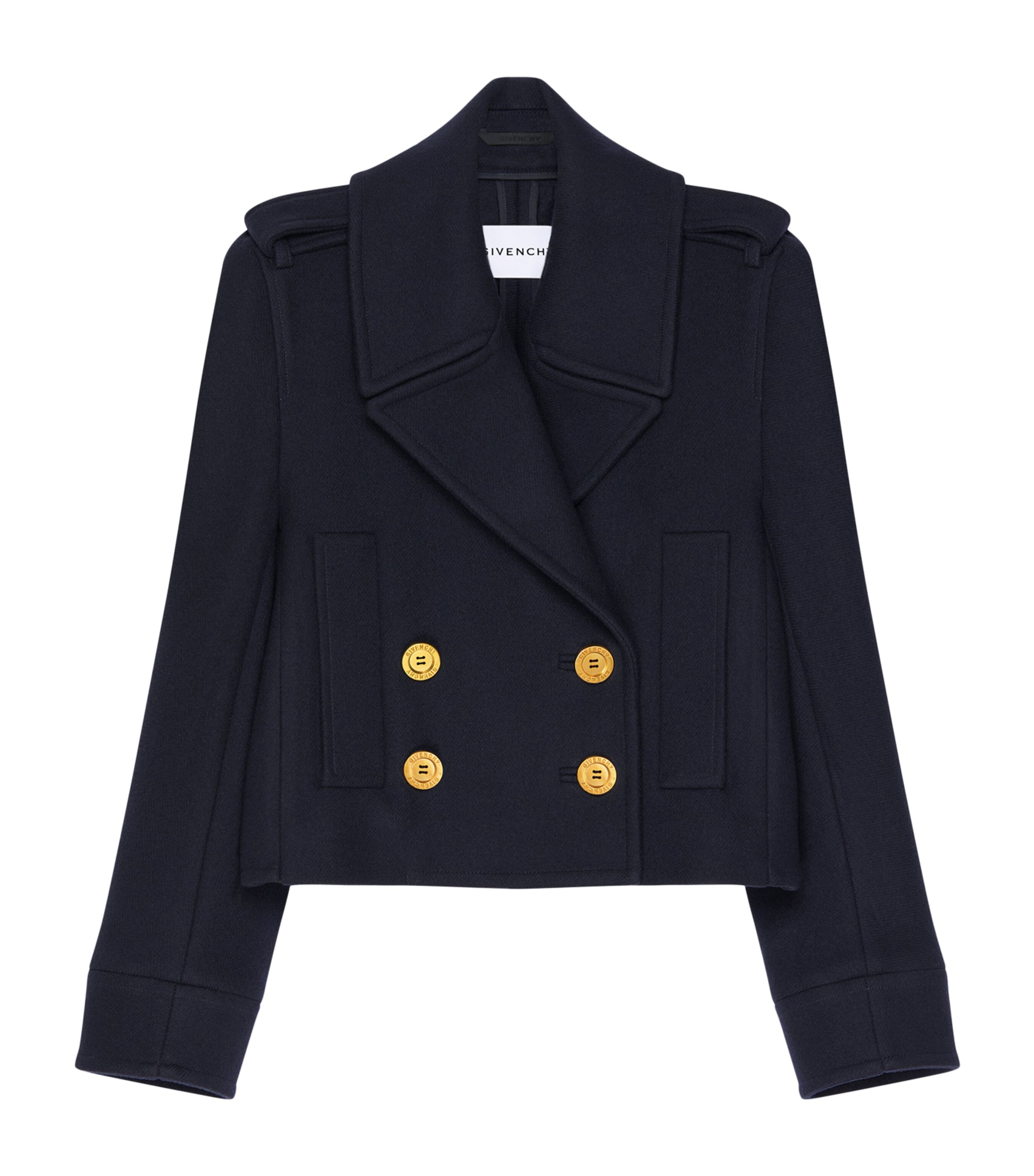 Wool Double-Breasted Pea Coat DARK NAVY Image 1
